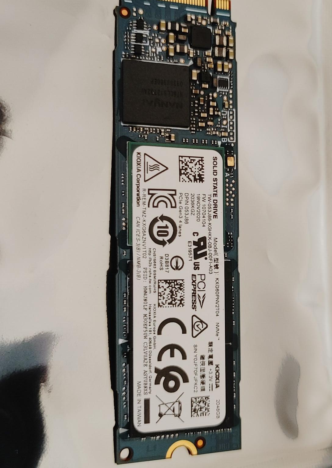 Kioxia XG6-P 2TB 2280 TLC NVME SSD Drive
