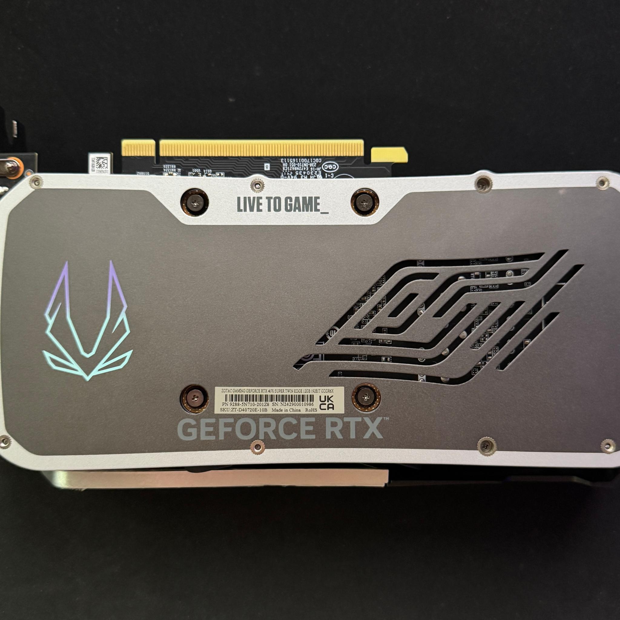 Zotac NVIDIA GeForce RTX 4070 Super Twin Edge RGB Dual Fan 12GB GDDR6X