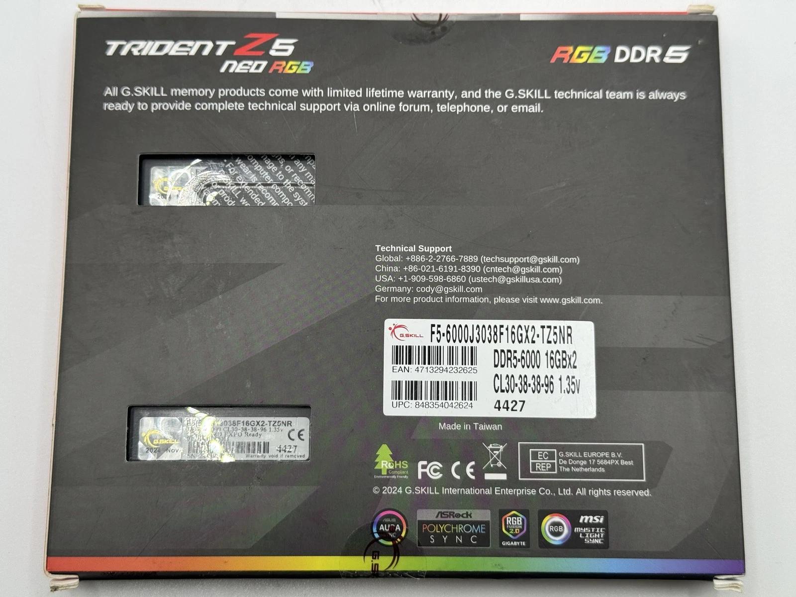 G.SKILL Trident Z5 Neo Series 32GB RGB CL 30