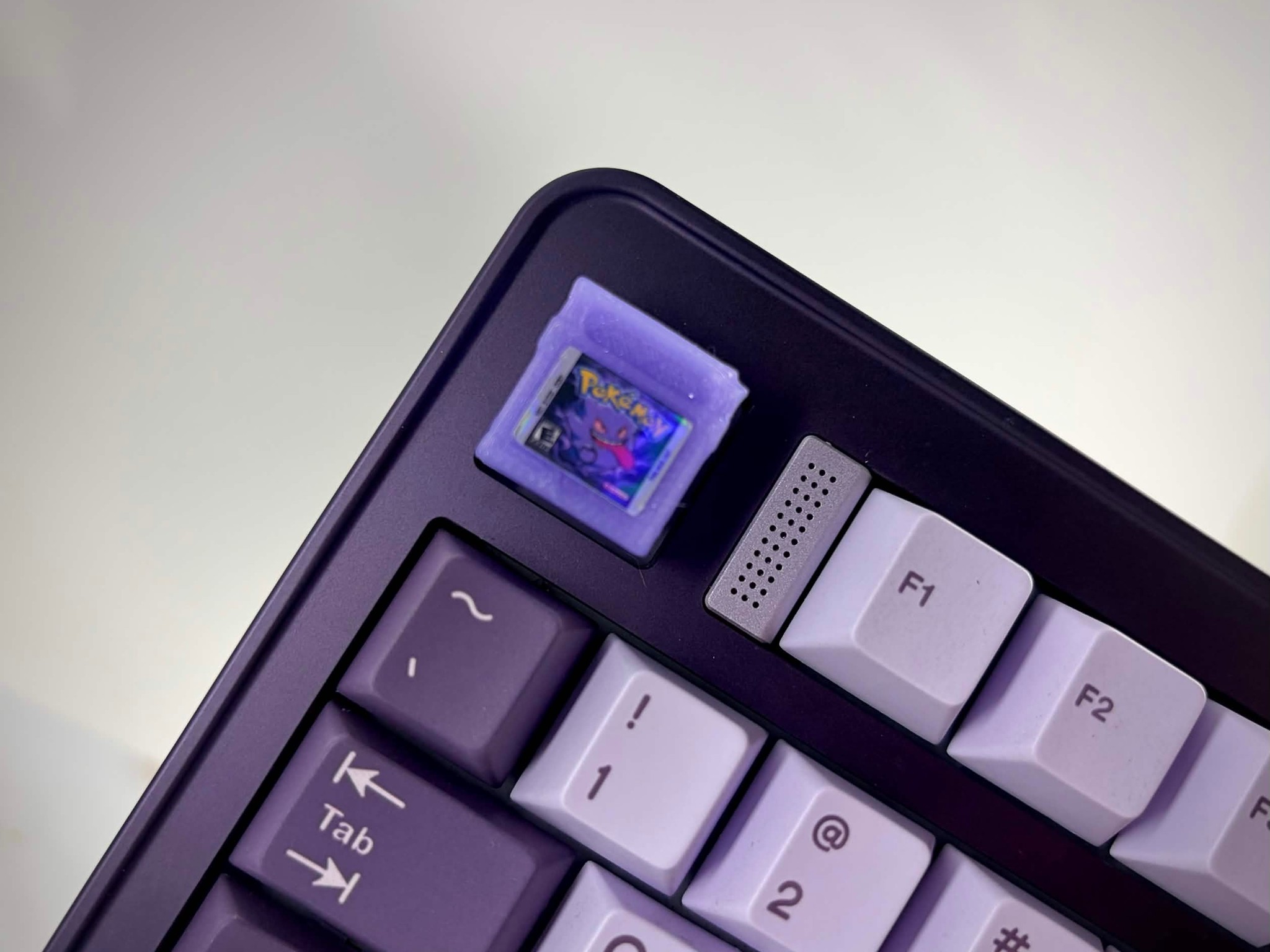 Artisan Keycap - Gameboy Pokemon Purple - Gengar Cartridge Artisan Keycap - 3d Printed