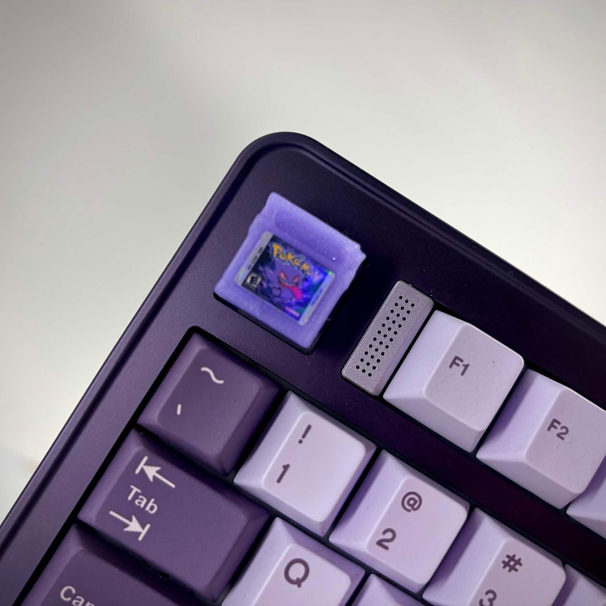 Artisan Keycap - Gameboy Pokemon Purple - Gengar Cartridge Artisan Keycap - 3d Printed