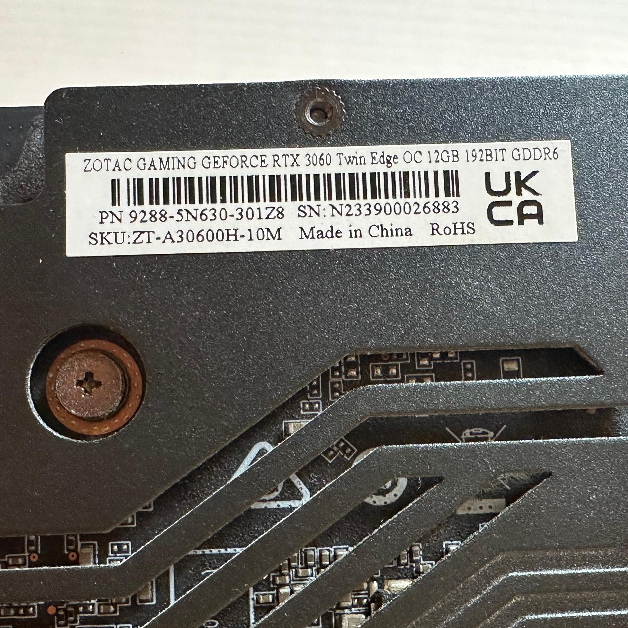 ZOTAC GAMING Twin Edge OC GeForce RTX 3060 12GB
