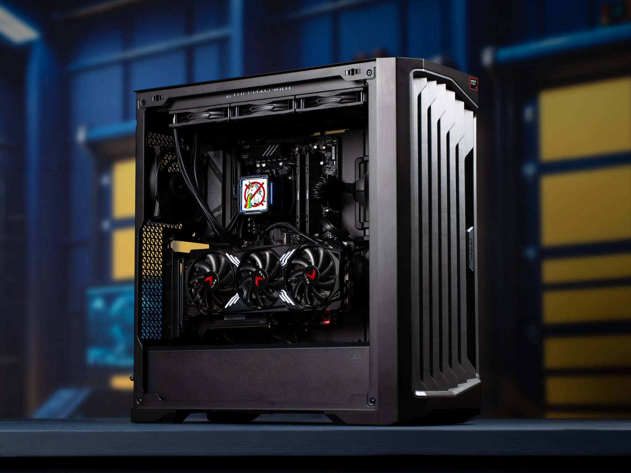 “Nebulor 7” RTX 4070 Ryzen 7 8700F 32GB 1TB Windows 11 Workstation Gaming PC Powerhouse