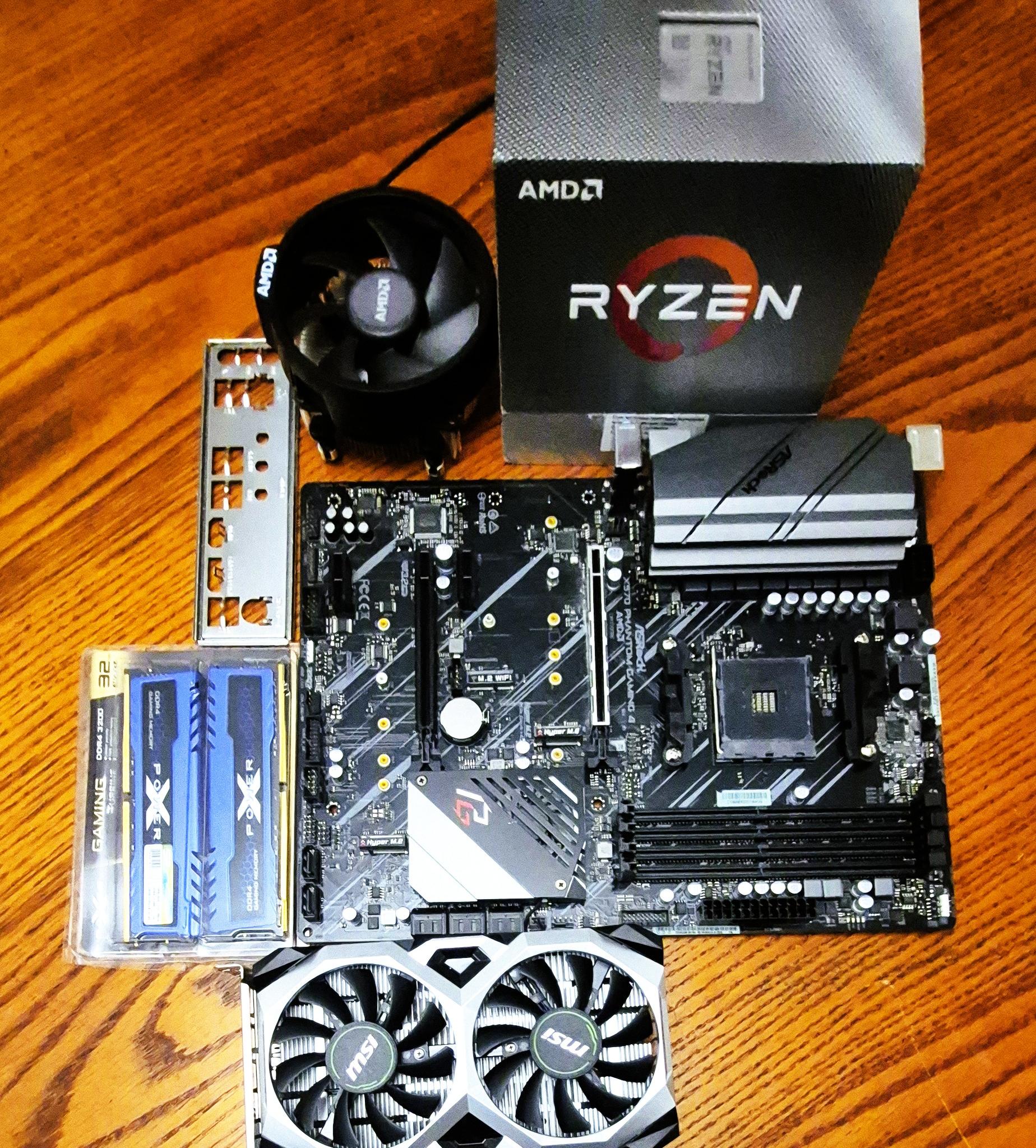 Combo ASRock X570 Phantom Gaming 4, AMD Ryzen 9 3950X CPU, 32GB XPX Gaming RAM, MSI GTX 1650 4GB GPU