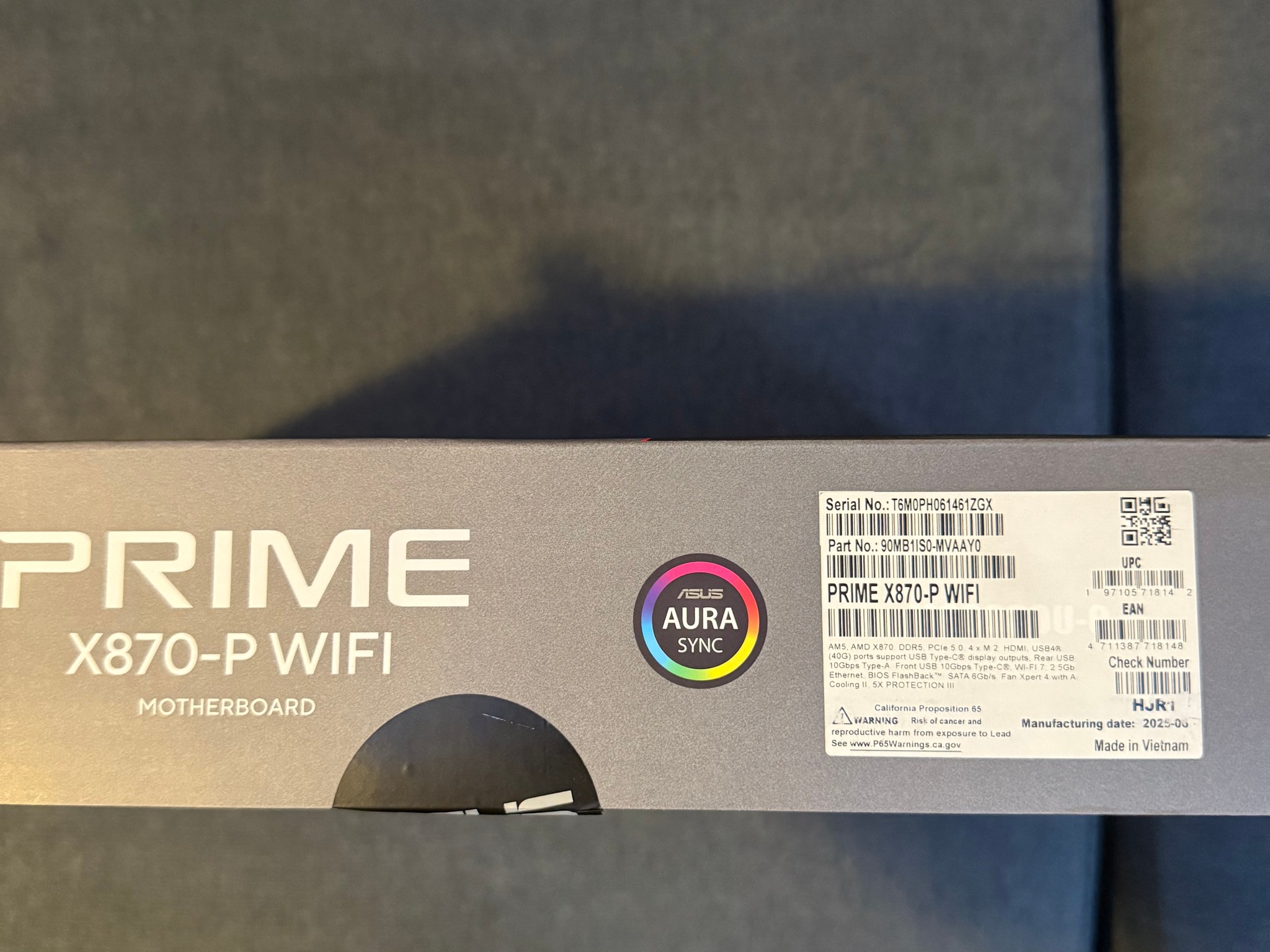 ASUS PRIME X870-P WIFI + Crucial Pro Overclocking 32GB (2x16GB) DDR5-6000 CL36