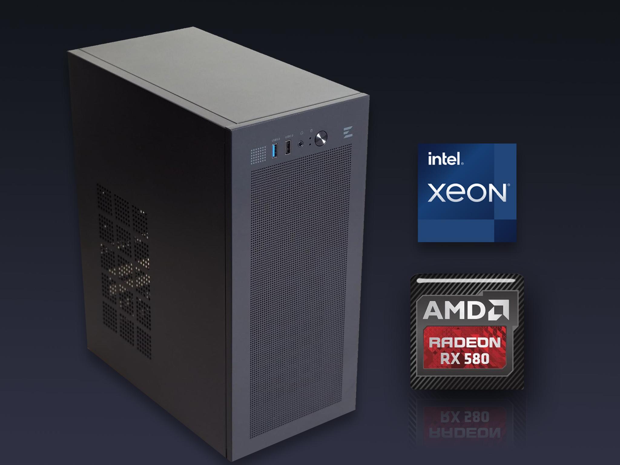 ⚡ Radeon Gaming PC | RX 580 2048SP, Intel 8-Core Xeon, 16GB RAM, 256GB M.2 + 320GB, WIFI, WIN 10 Pro
