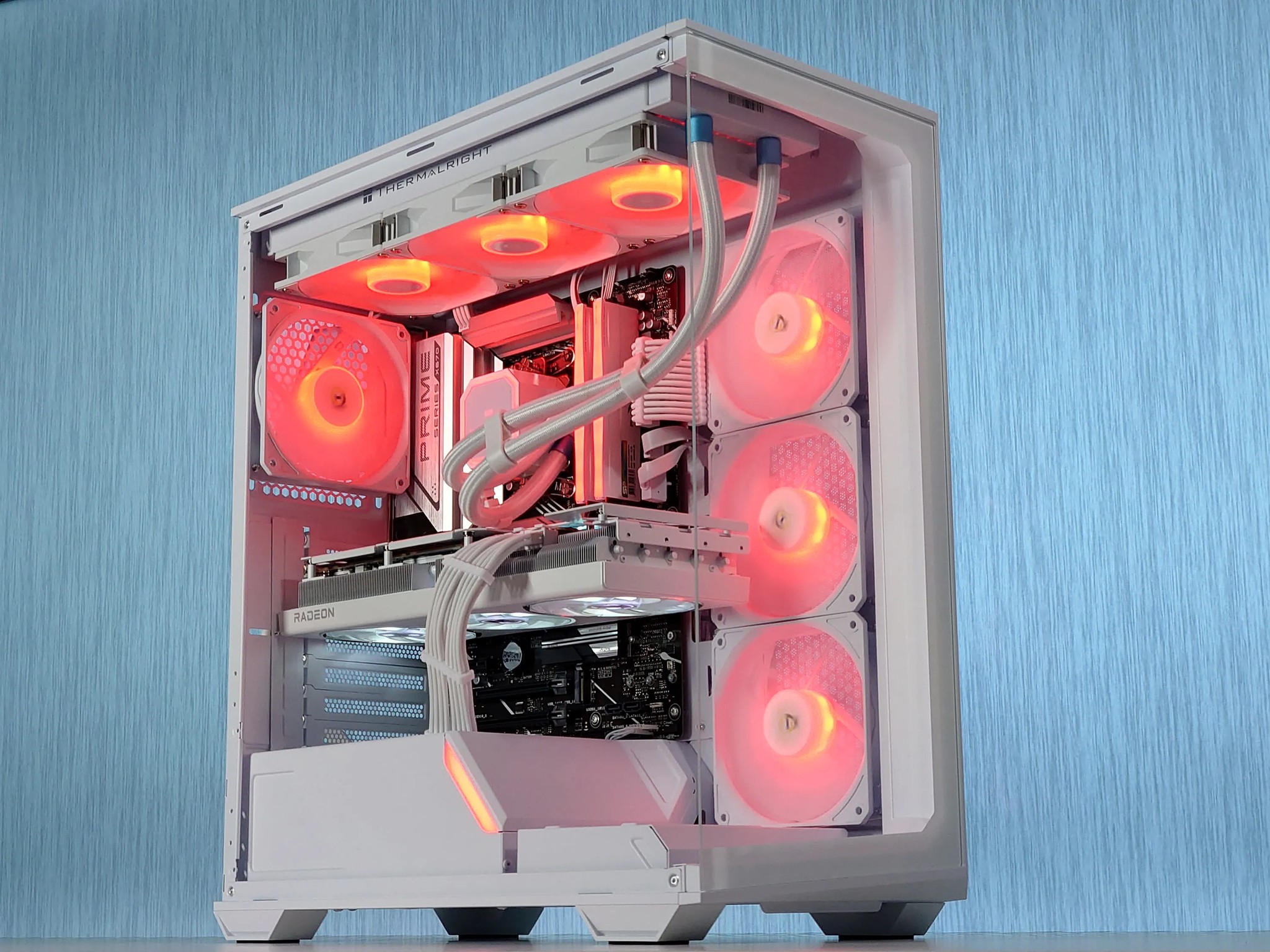 🧊❄️Icy Frost  Gaming PC🌬️AMD RX 7800 XT 16GB❄️AMD Ryzen 7 7700❄️32GB DDR5❄️1TB NVME