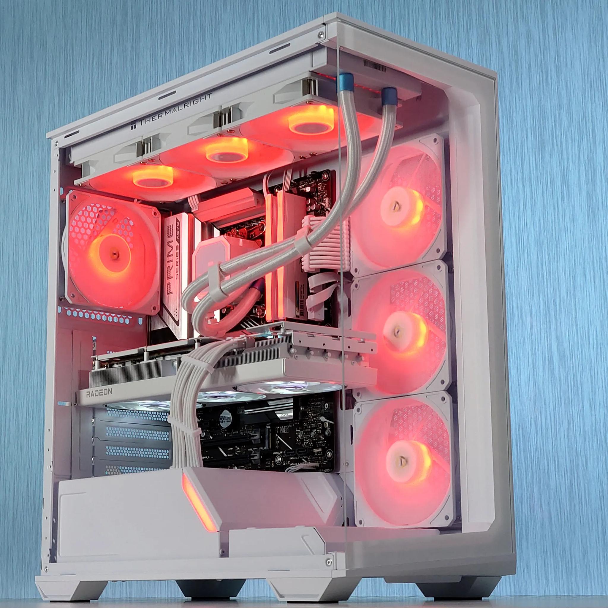 🧊❄️Icy Frost  Gaming PC🌬️AMD RX 7800 XT 16GB❄️AMD Ryzen 7 7700❄️32GB DDR5❄️1TB NVME