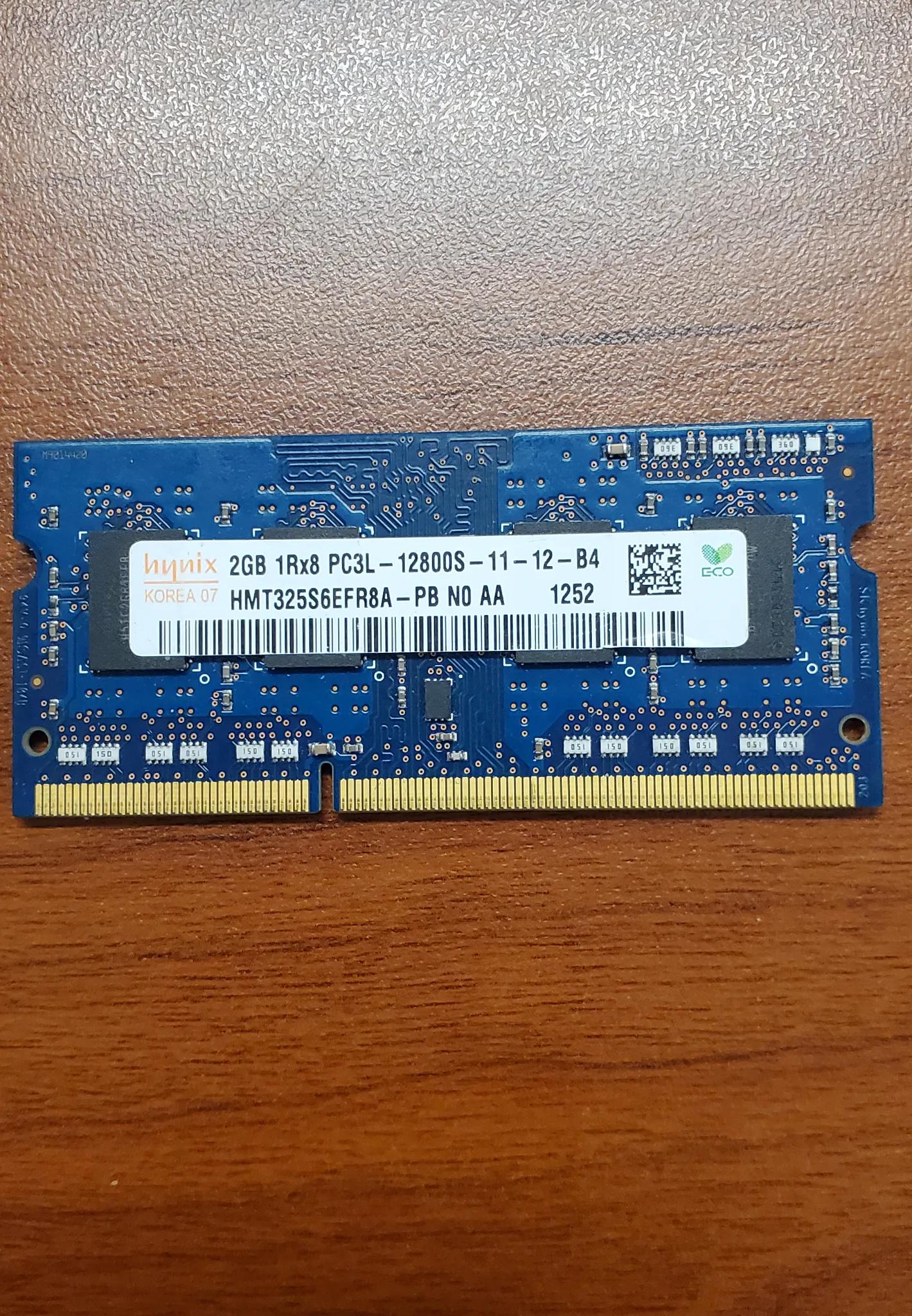 SK Hynix Laptop RAM Memory 2gb 1rx8 Pc3l-12800s Hmt325s6efr8a-pb