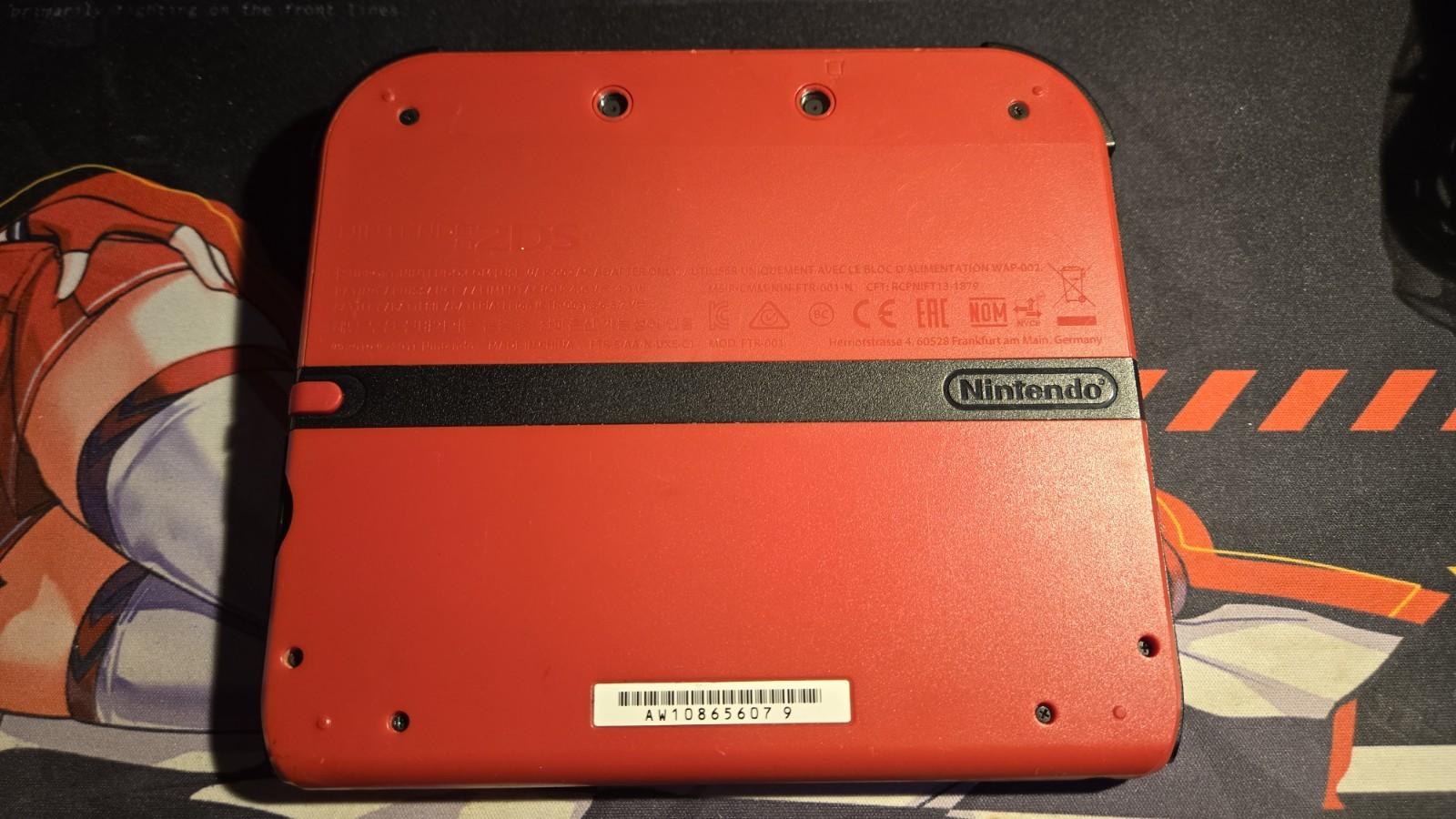 CUSTOM REFURBISHED Nintendo 2DS Red/Black Handheld Console, Mario Kart 7 Edition