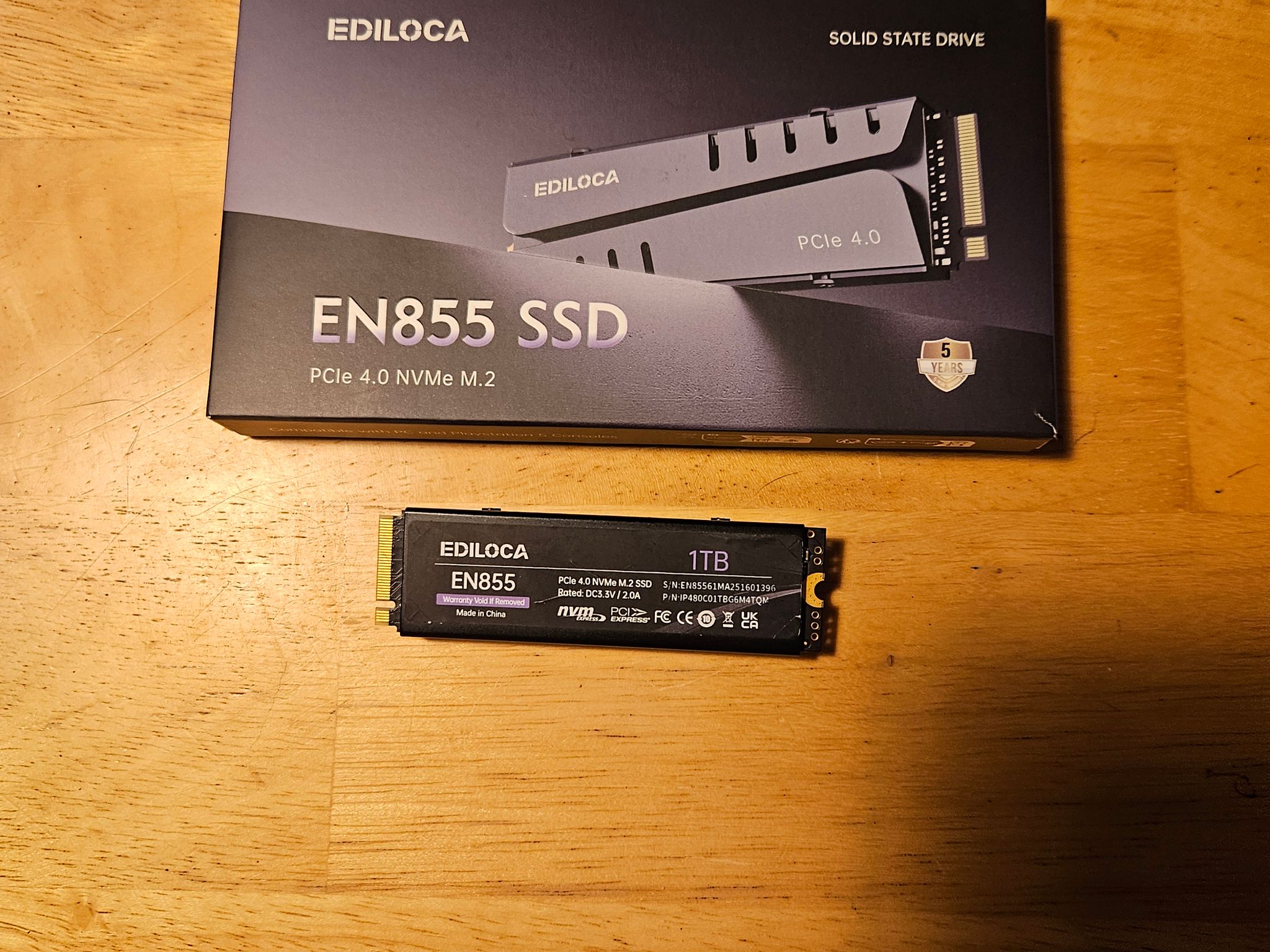 Ediloca EN 855 1TB ssd with DRAM and Heatsink and free NVME Enclosure!!!!
