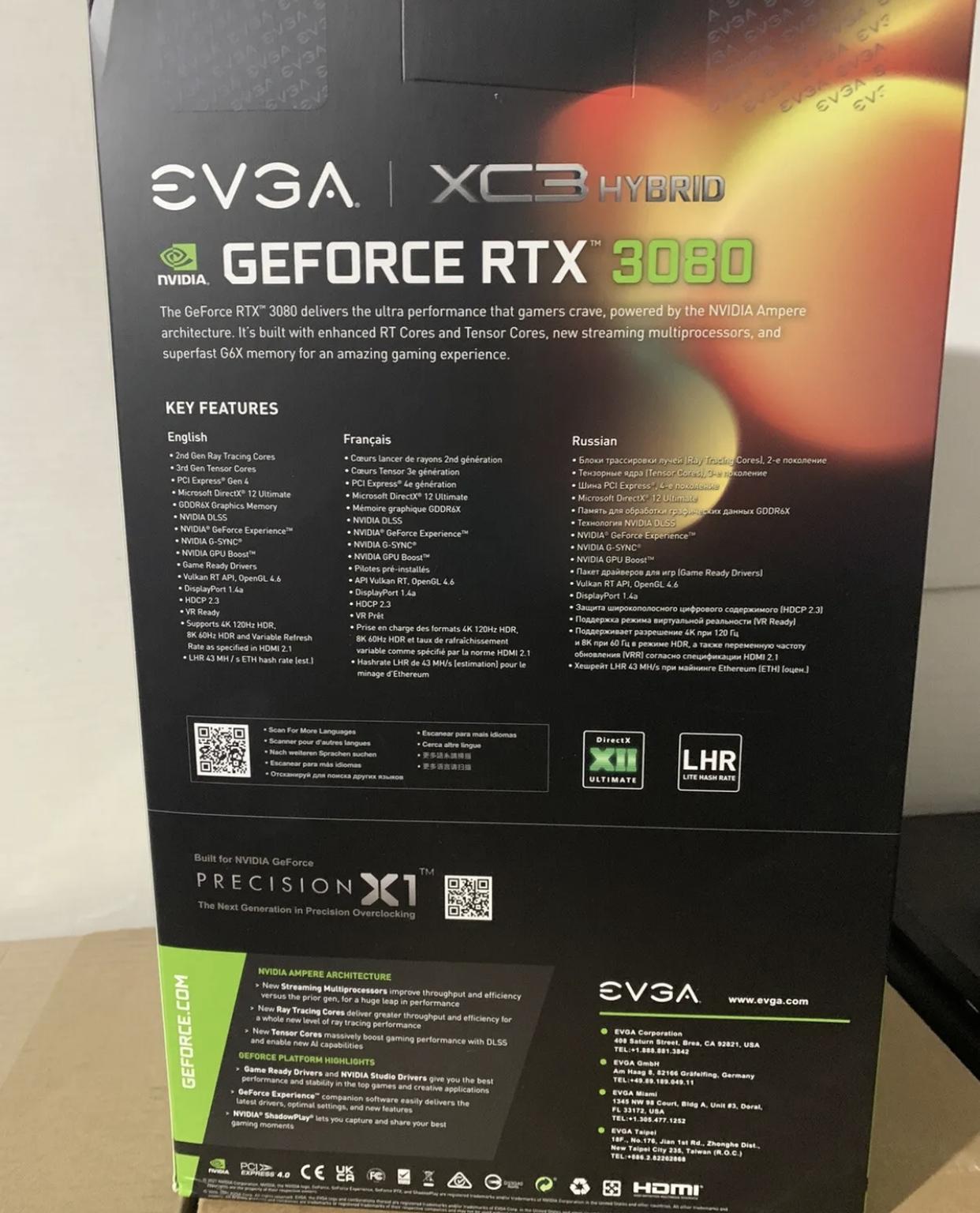 EVGA GeForce RTX 3080 FTW3 ULTRA HYBRID GAMING