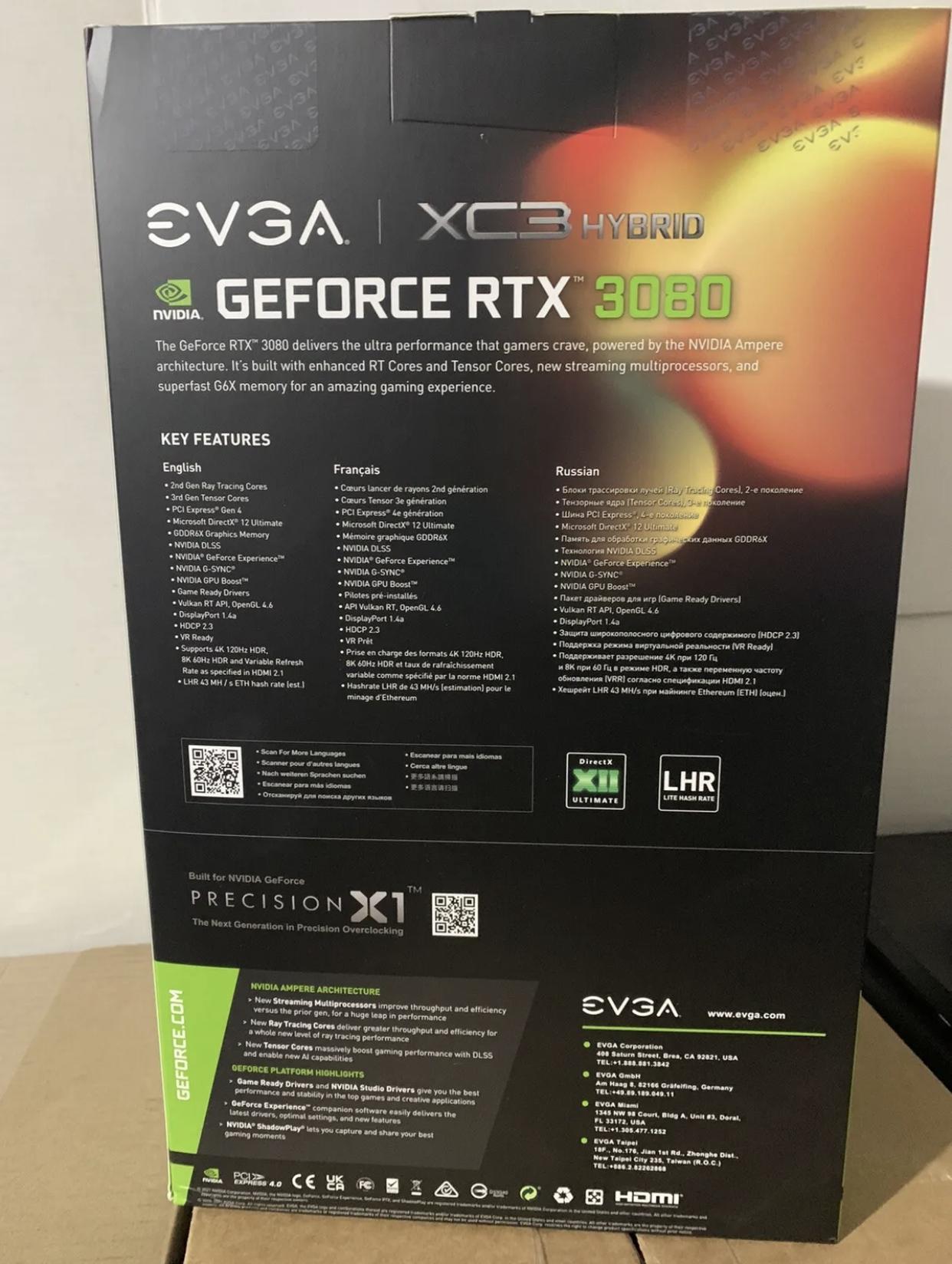 EVGA GeForce RTX 3080 FTW3 ULTRA HYBRID GAMING