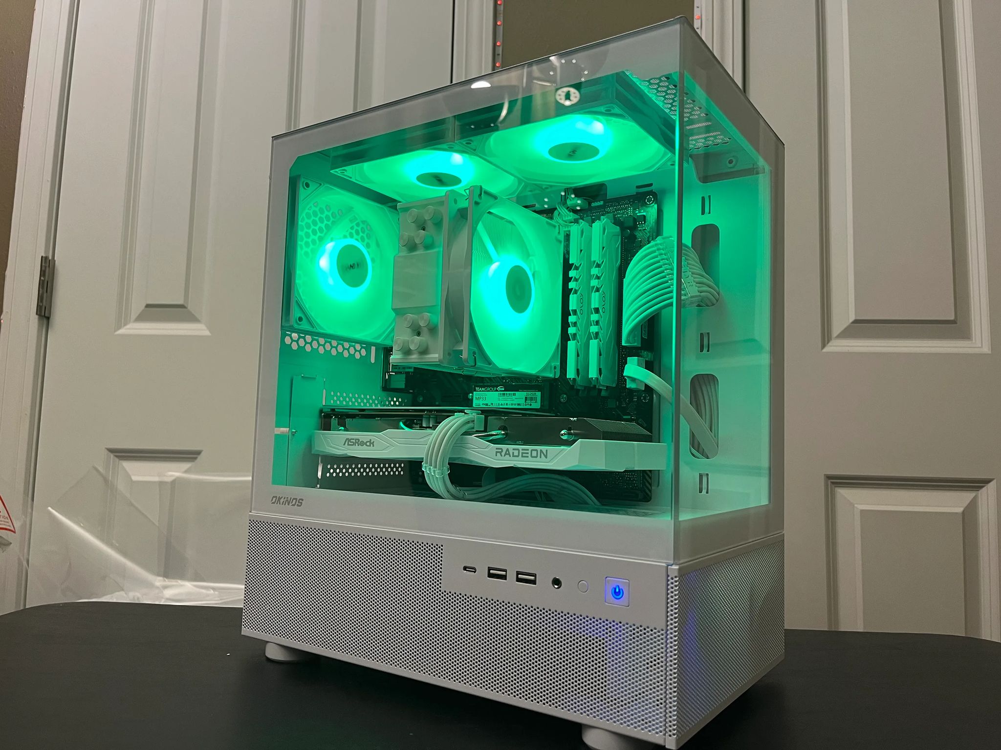WHITE ARGB PC|RX 6600|RYZEN 5 5500|16GB RAM|500GB NVME