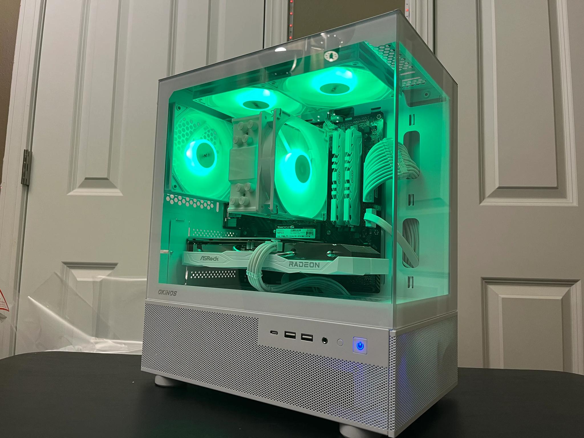 WHITE ARGB PC|RX 6600|RYZEN 5 5500|16GB RAM|500GB NVME
