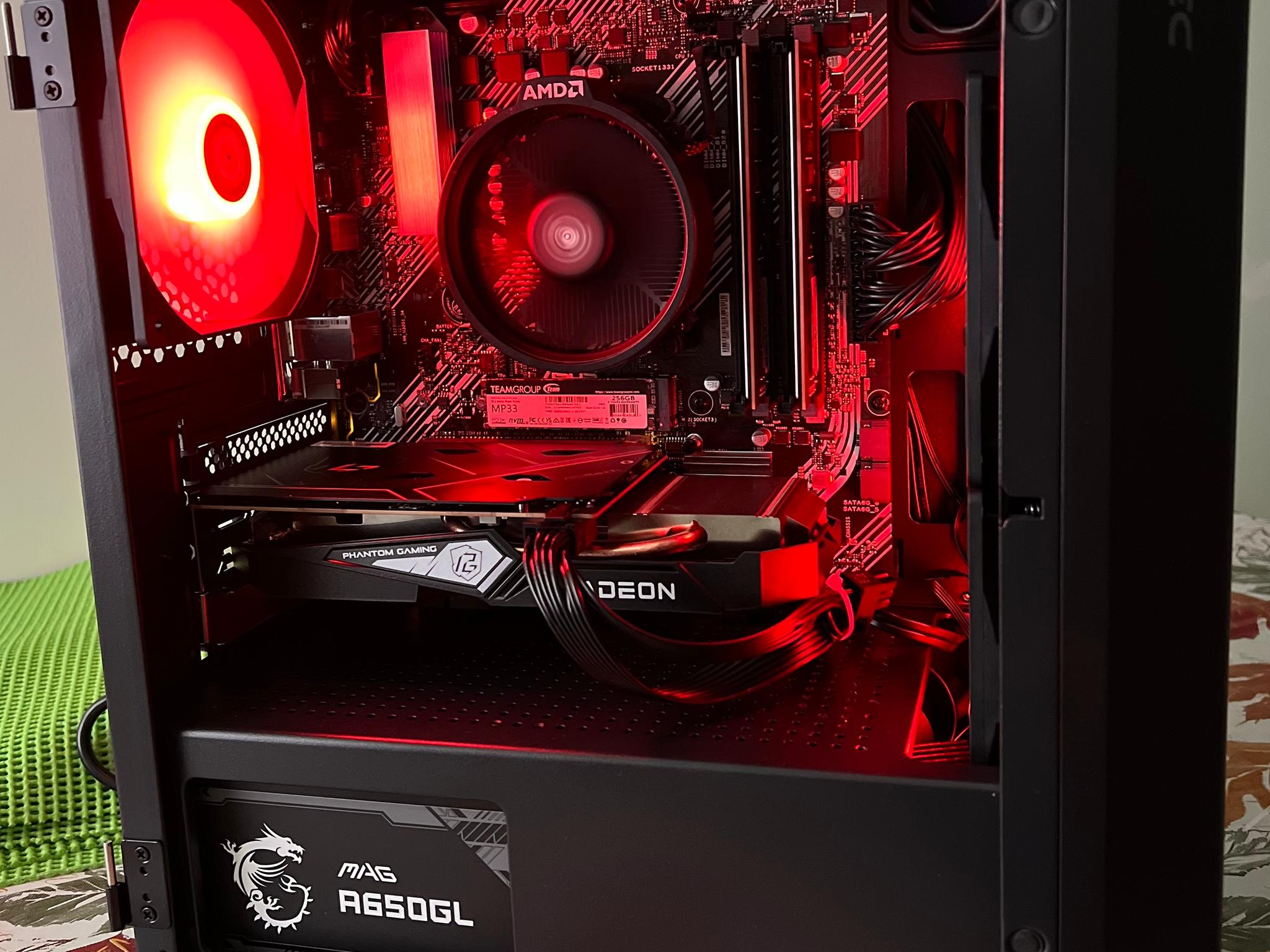 AMD Budget Gaming PC Ryzen 5 3600/1.25 TB SSD/RX 6500xt 8GB/32 GB RAM/ARGB lights