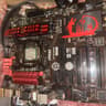 MSI Z87-G43 Gaming Motherboard with 2 G Skill RipJaws X 4 GB RAM sticks and Intel i-5 4670k