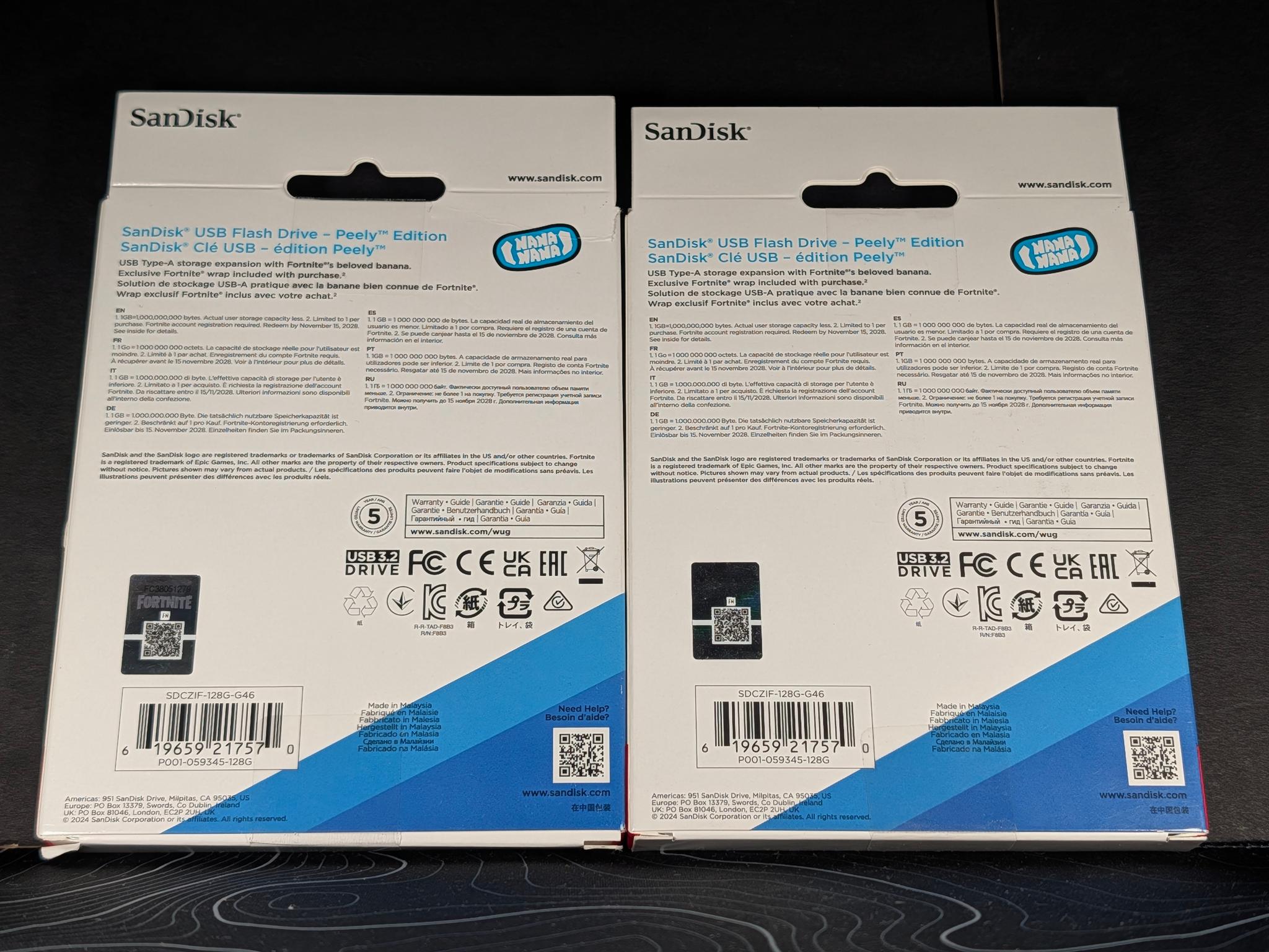 SanDisk 128GB Fortnite USB Flash Drives - Peely Edition