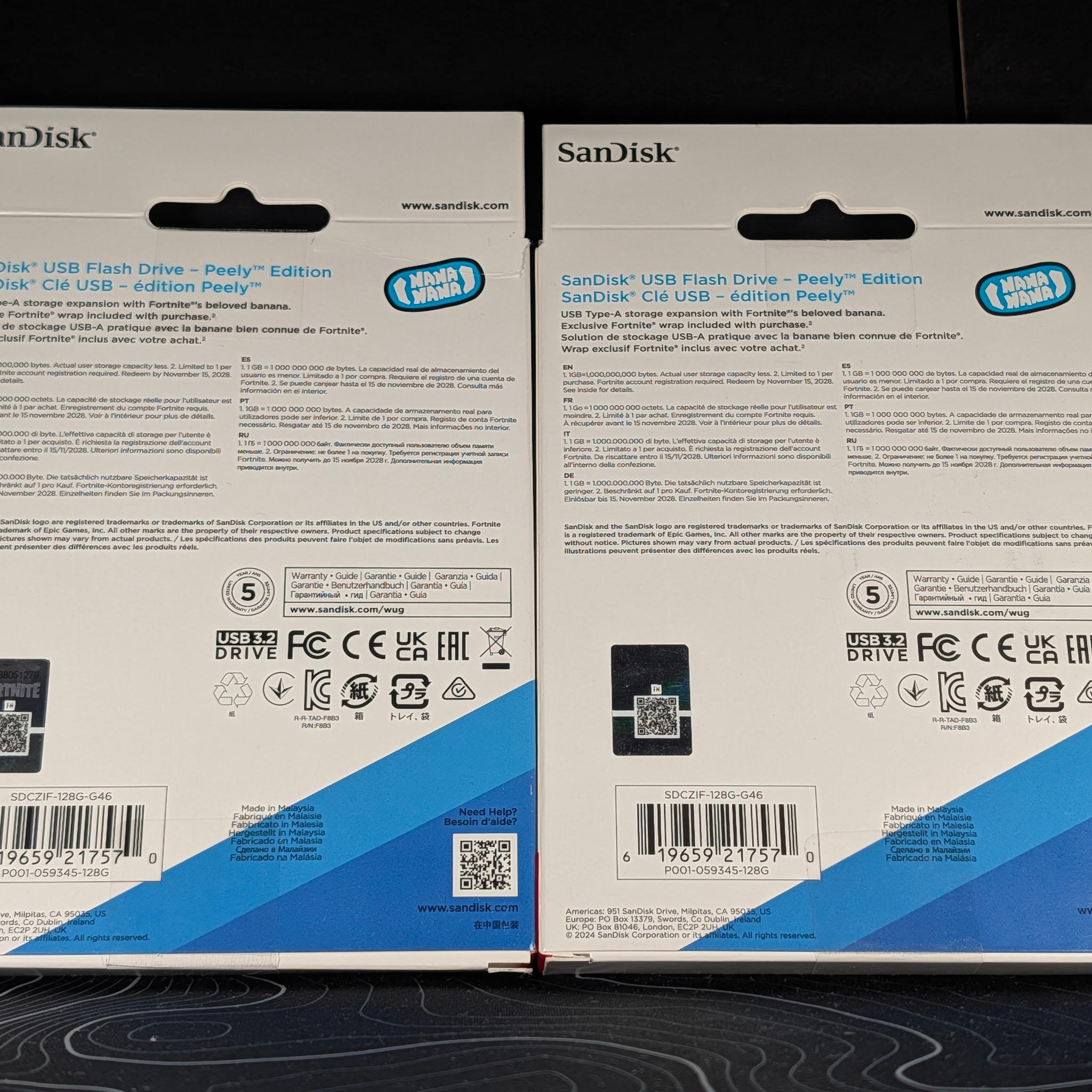 SanDisk 128GB Fortnite USB Flash Drives - Peely Edition