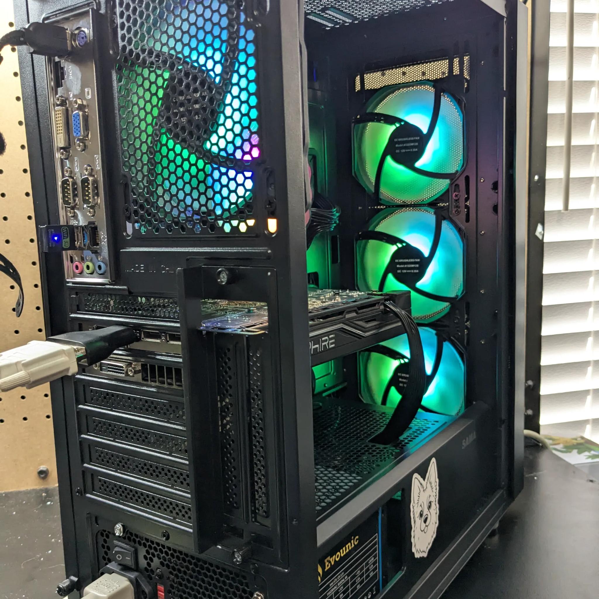 120 FPS Fortnite | 180 Day Warranty | i5-4590, 16GB RAM, 480GB SSD, RX 470 4GB, RGB, Win10, Wifi