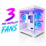WHITE CUBEX ARGB GAMING PC MATX CASE – PANORAMIC TEMPERED GLASS