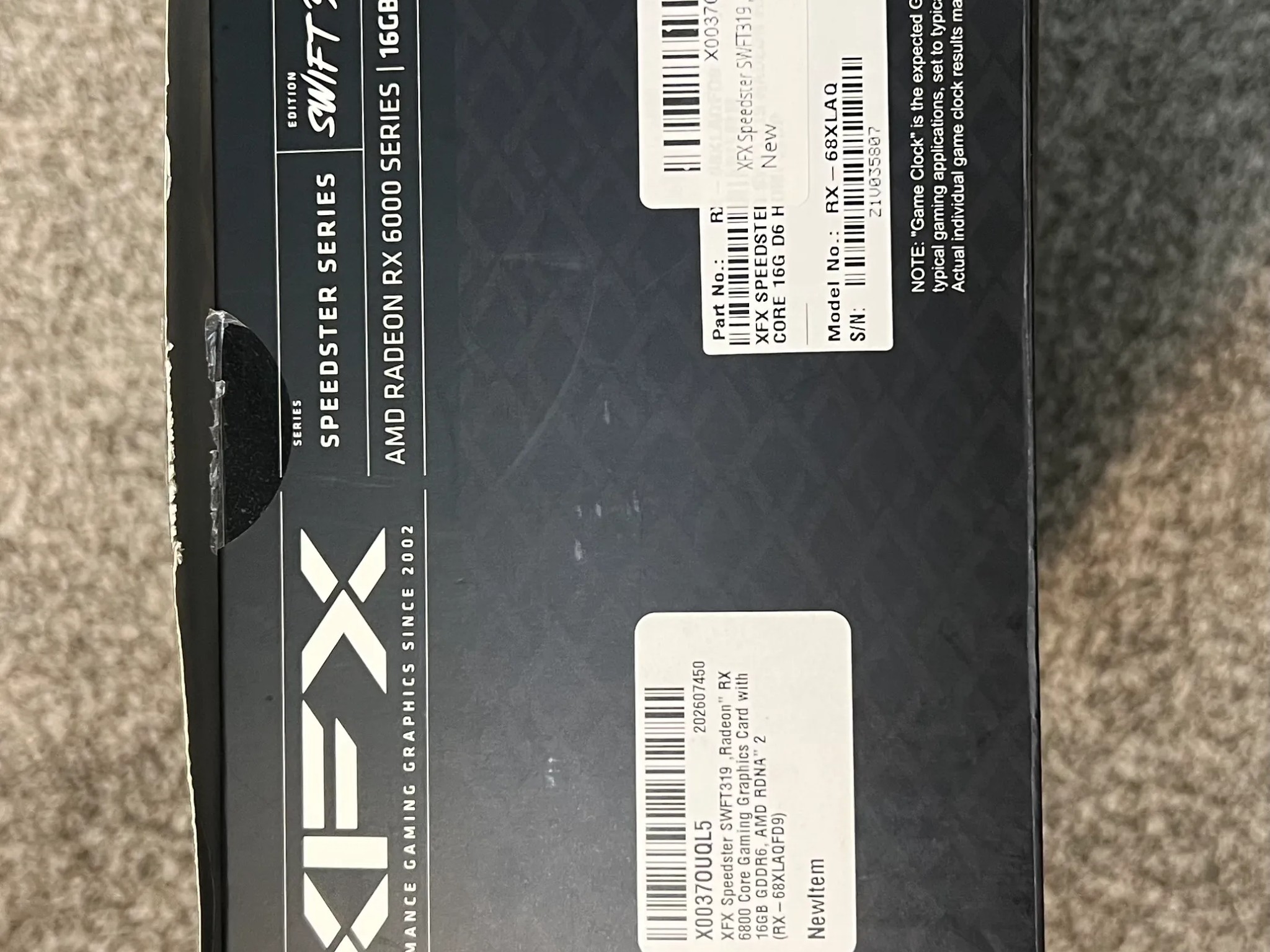 XFX SPEEDSTER SWFT 319 AMD Radeon RX 6800 CORE Gaming 16GB GDDR6 Graphics Card