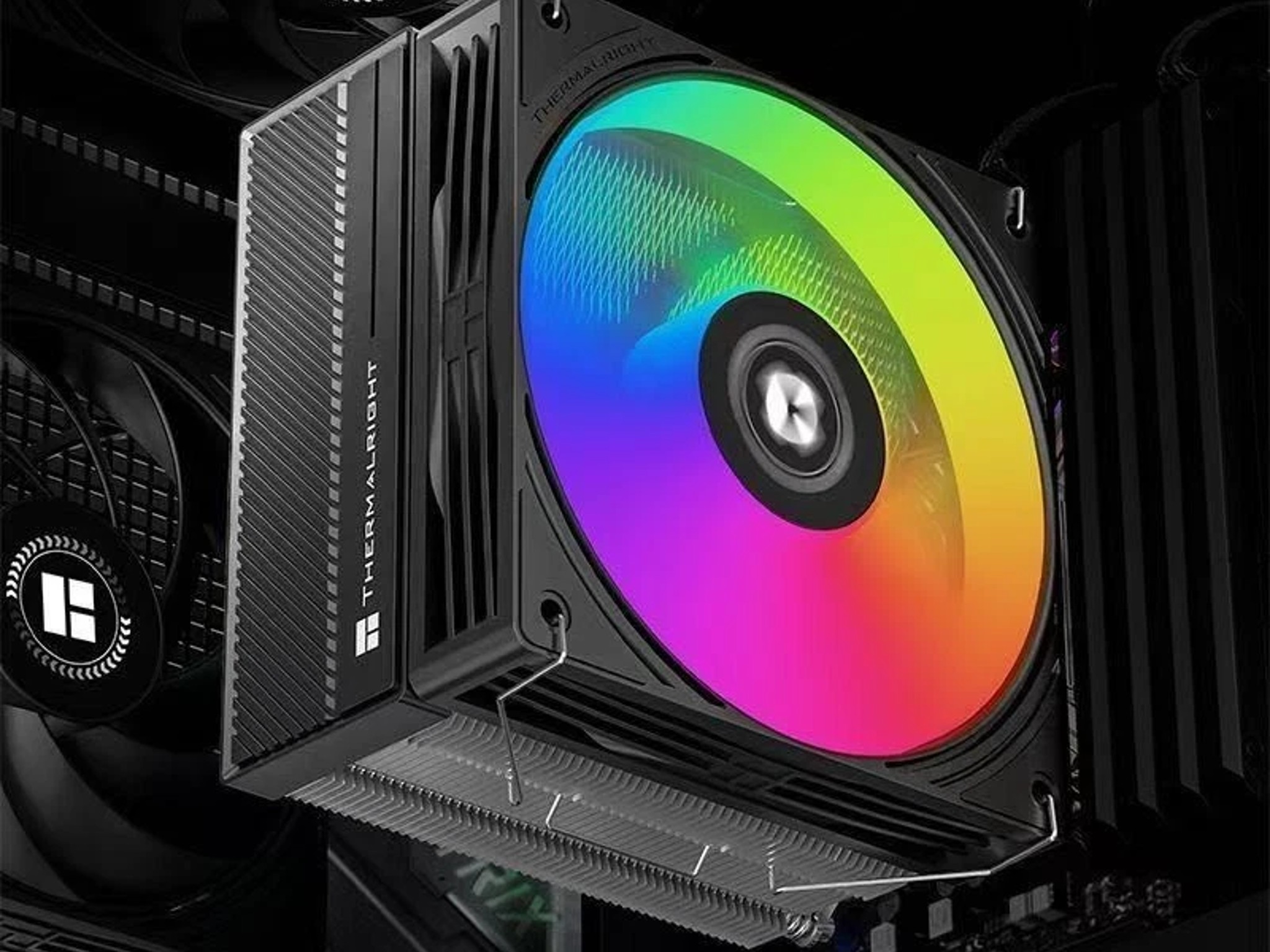 Thermalright AX120-S BLACK CPU Air Cooler AM4 AM5 4 Heat Pipes Black ARGB