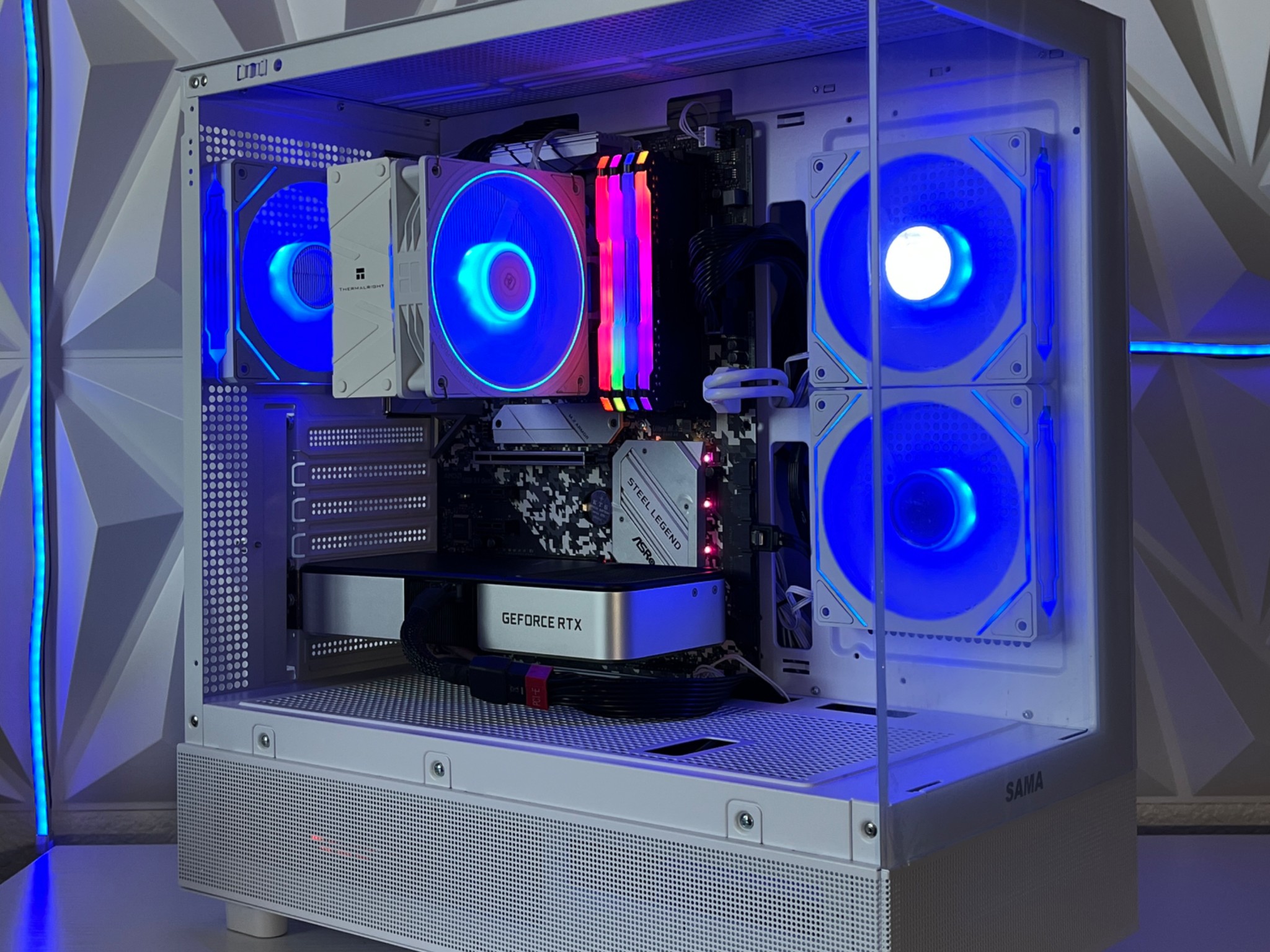 RTX 3060 Ti 8GB, Ryzen 5 5600X, 32GB RAM | White RGB Gaming Computer/PC