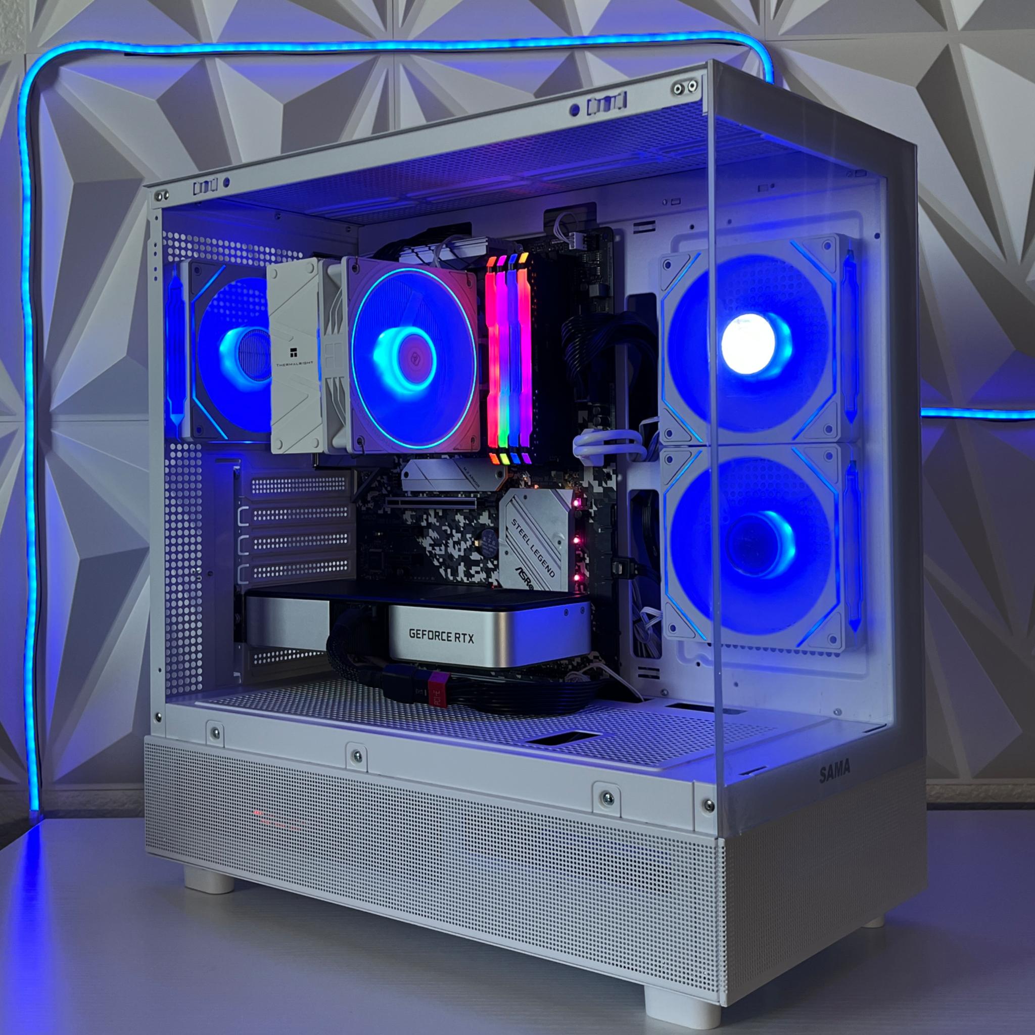RTX 3060 Ti 8GB, Ryzen 5 5600X, 32GB RAM | White RGB Gaming Computer/PC