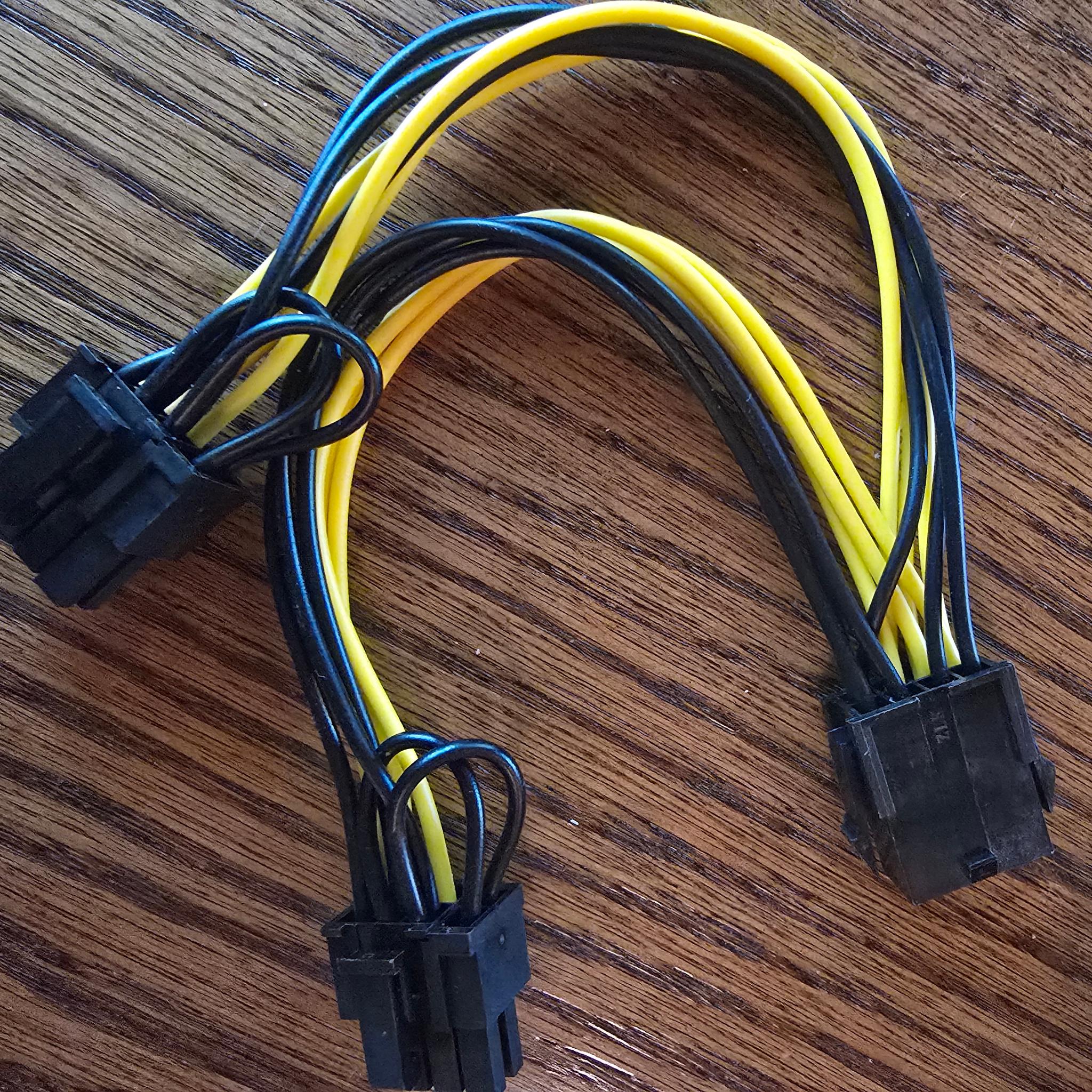 Power Cable 8 Pin Dual PCIe 8 Pin (6+2) Graphics Card PCI Express Power Adapter GPU VGA Y-Splitter