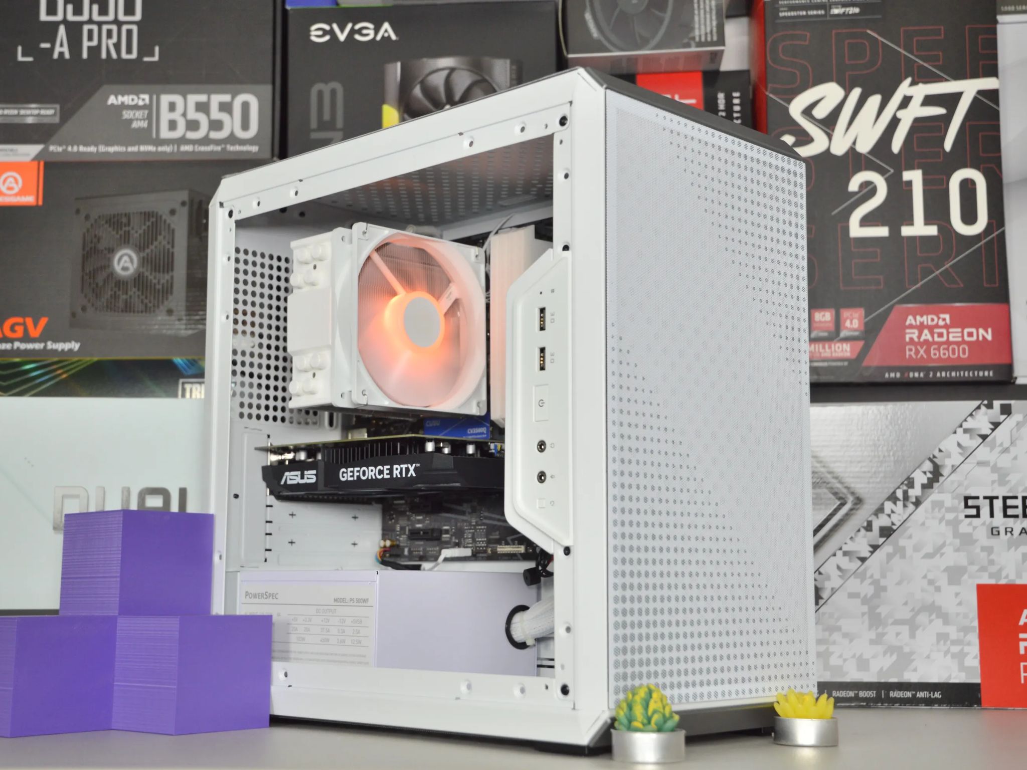 ⬜🟣| RTX 3050 6GB | INTEL i3-10100F | 16GB DDR4 RAM | 1TB NVME SSD | Royal Box |
