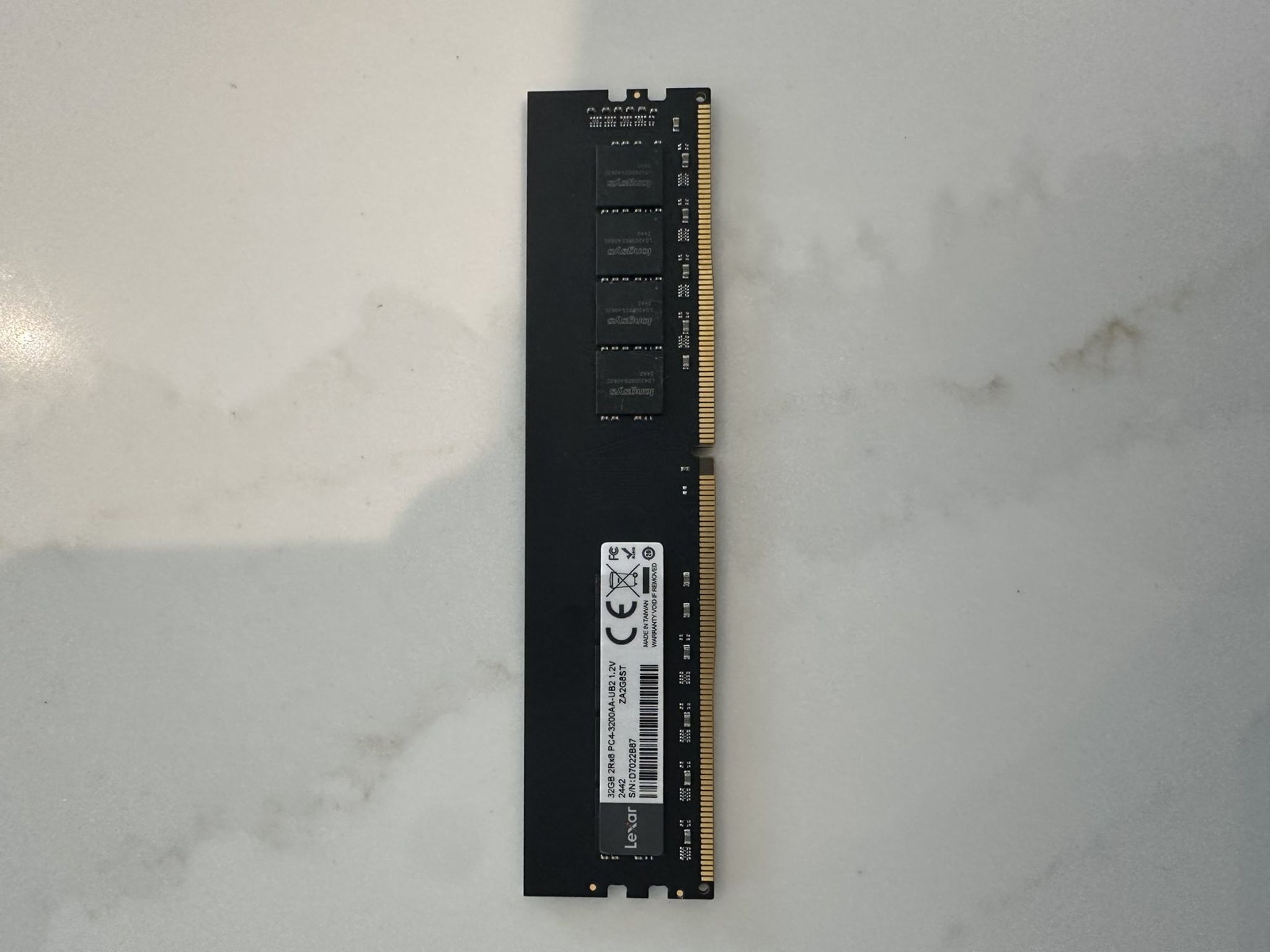 32GB DDR4 Lexar PC4-3200AA-UB2 Desktop RAM - Tested Working