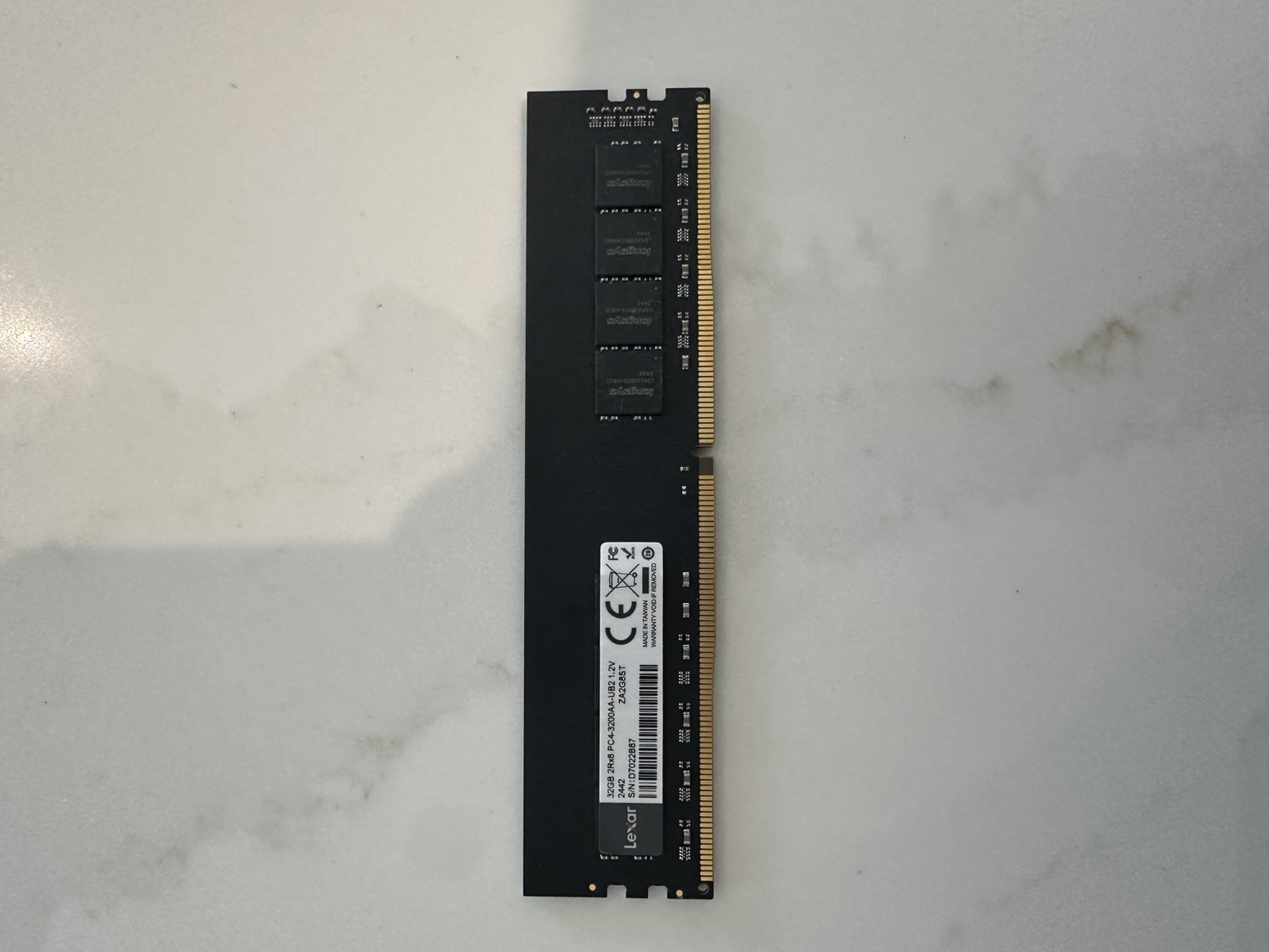 32GB DDR4 Lexar PC4-3200AA-UB2 Desktop RAM - Tested Working