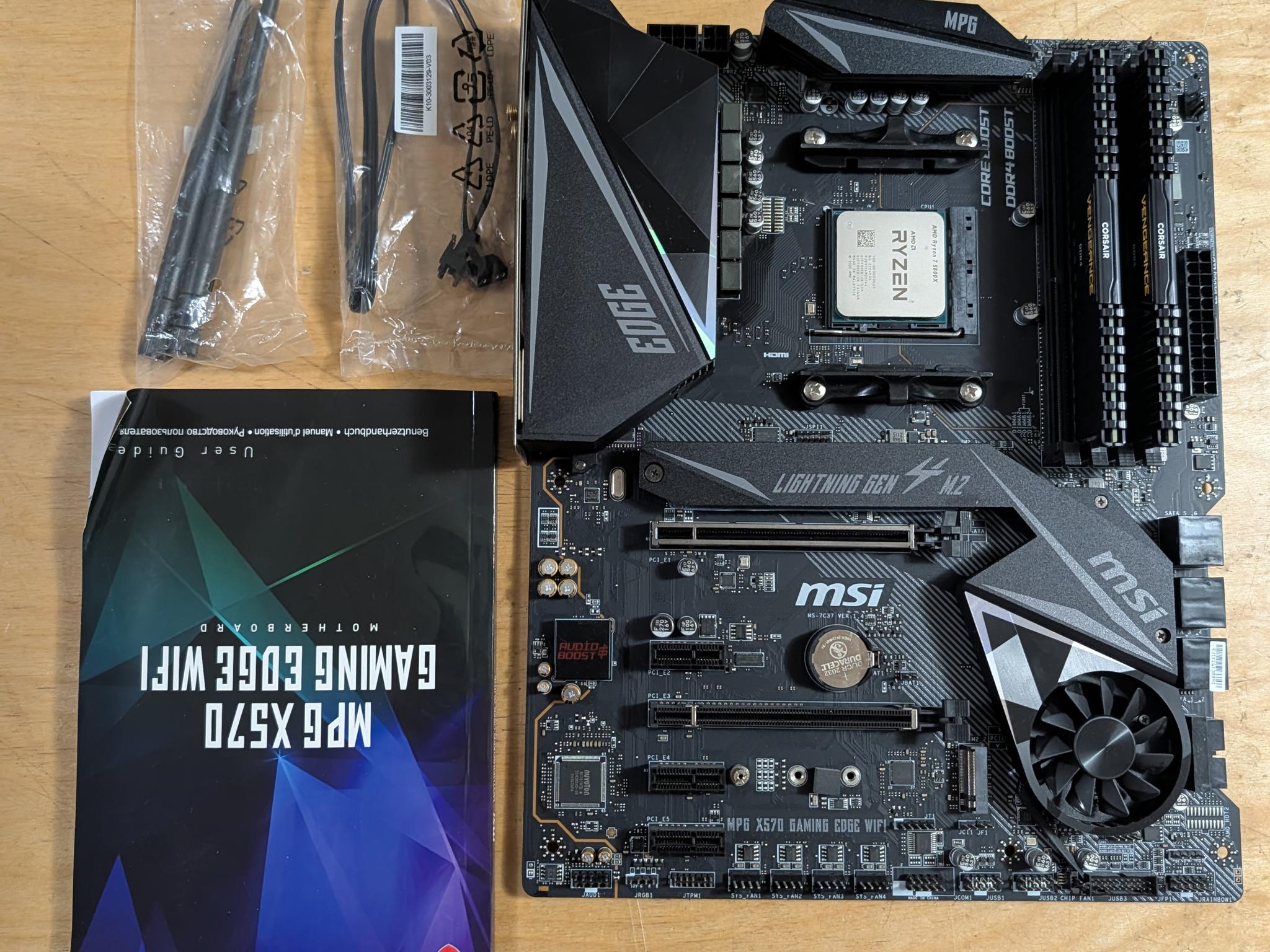 Ryzen 7 5800x + MSI X570 + 32GB DDR4
