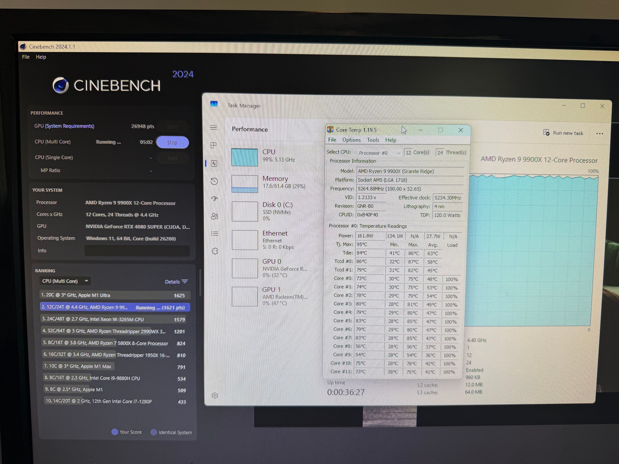 Gaming PC | Nvidia RTX 4080 Super | RYZEN 9 9900x | 64GB DDR5 | 2TB SSD | WIFI & BT | WINDOWS 11