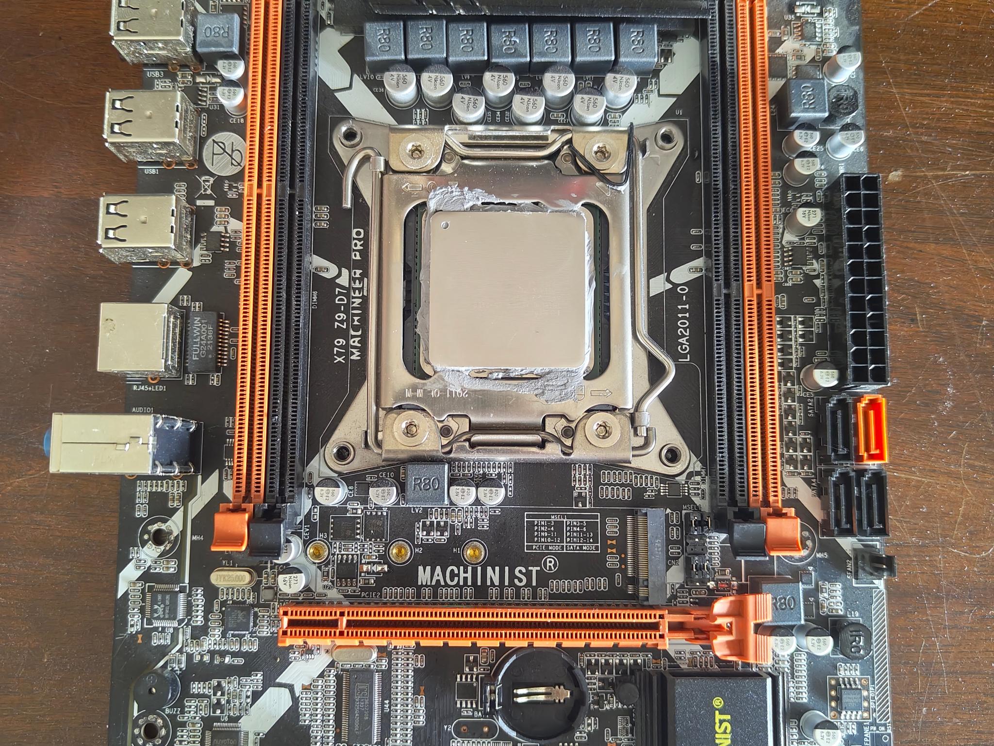 X79 motherboard, CPU, 32gb ram