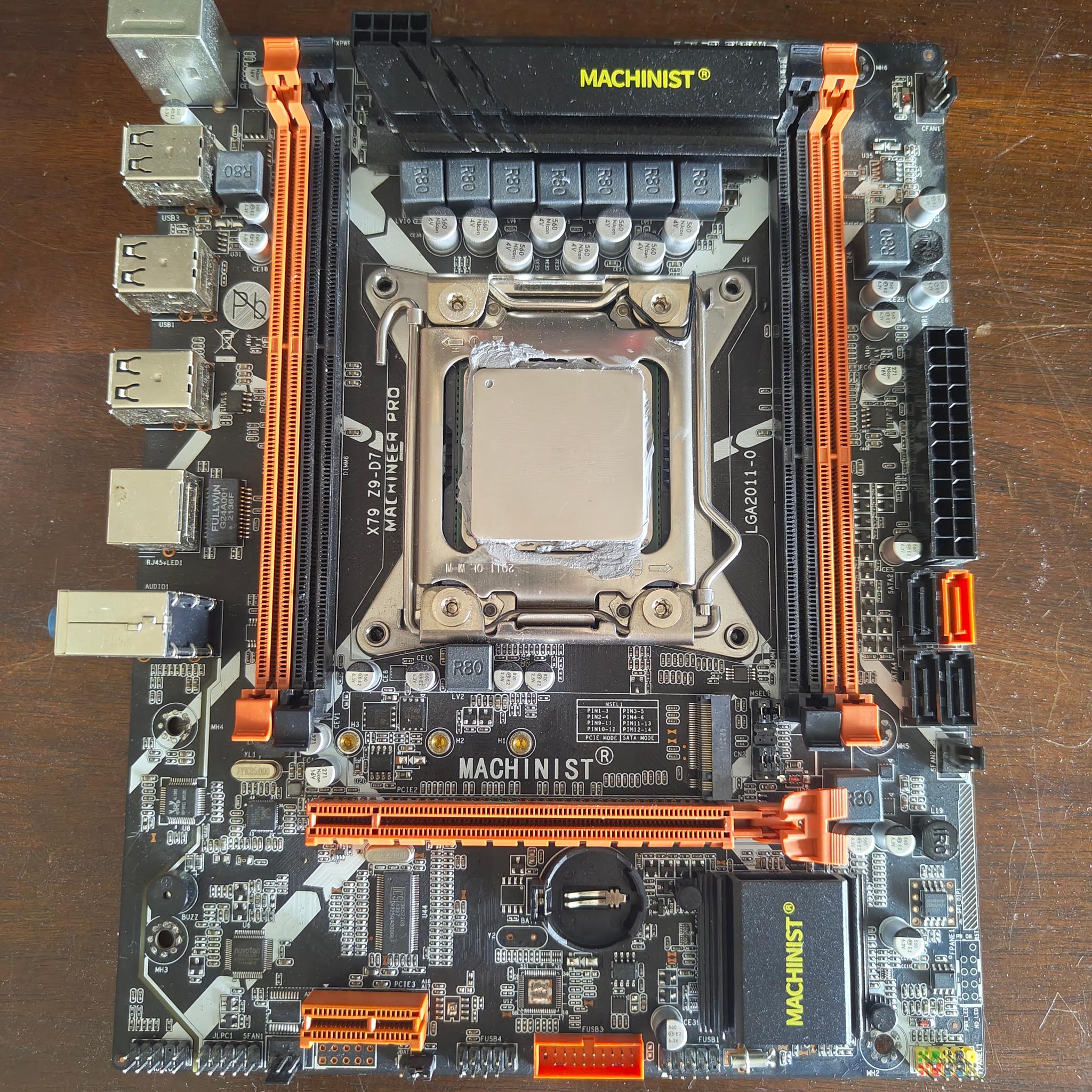 X79 motherboard, CPU, 32gb ram