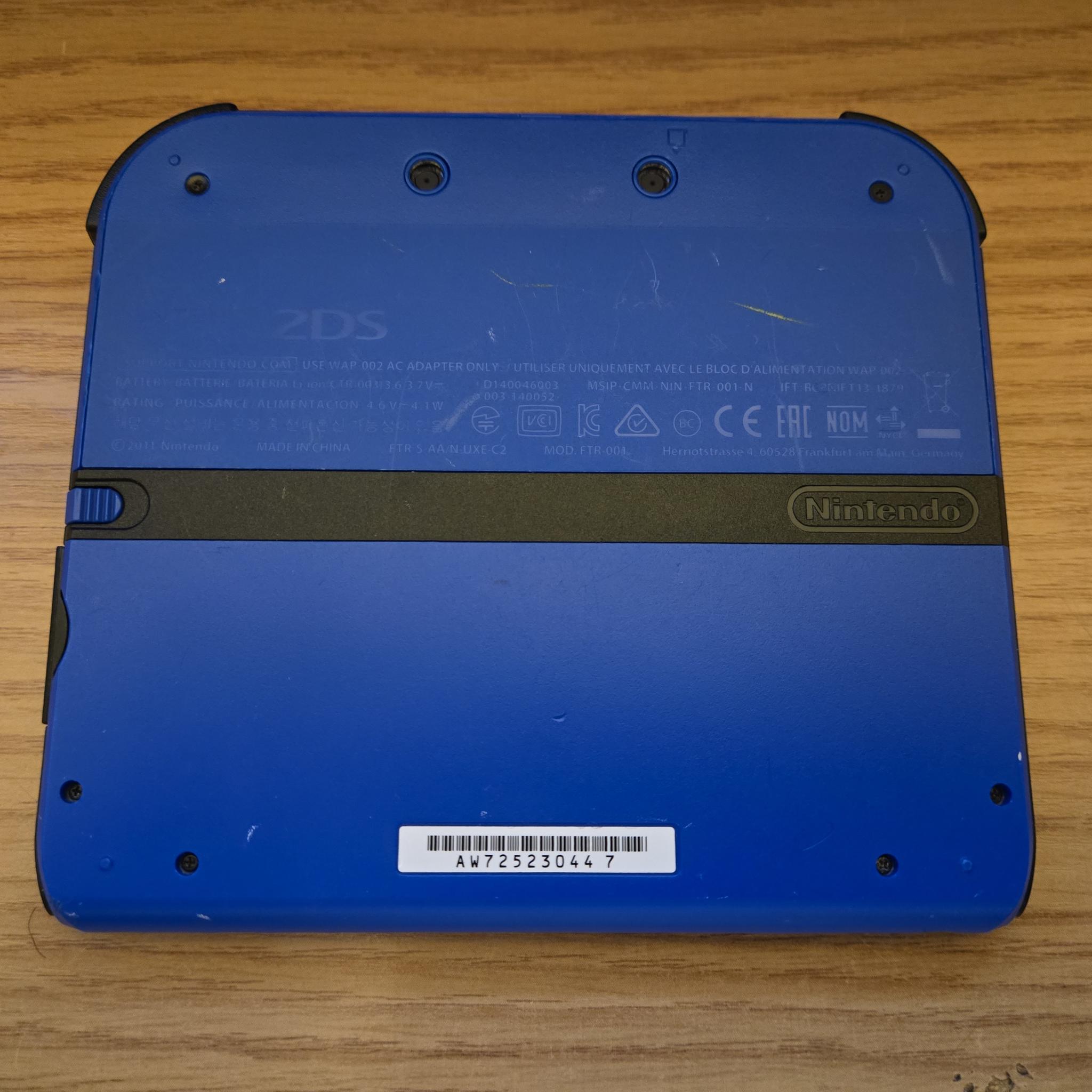 CUSTOM REFURBISHED Nintendo 2DS Blue/Black Handheld Console
