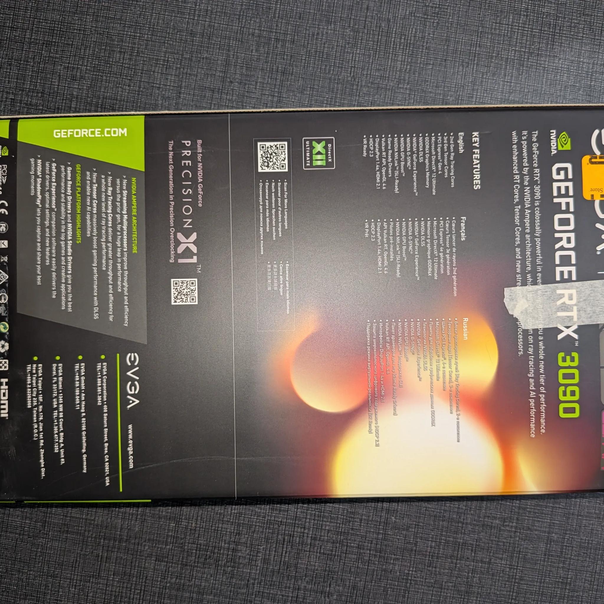 EVGA GeForce RTX 3090 XC3 Ultra 24GB GDDR6X - Used, In Original Box