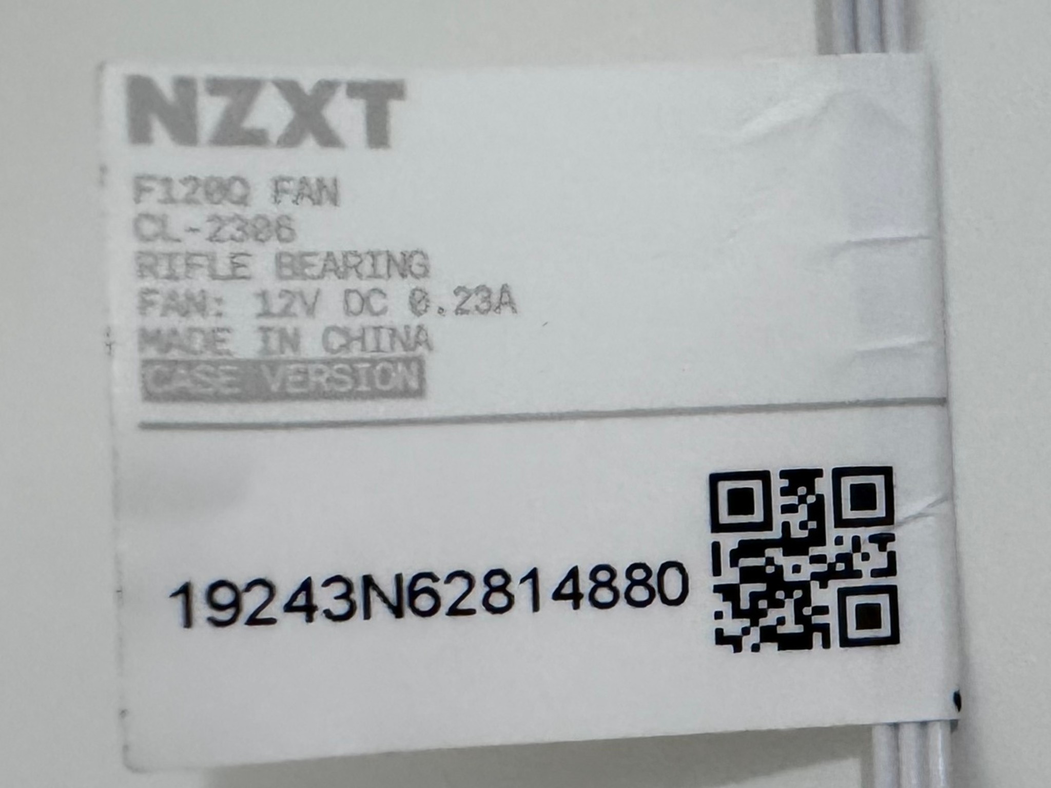 3x NZXT F120Q CL-2306 120mm Rifle Bearing White Fans