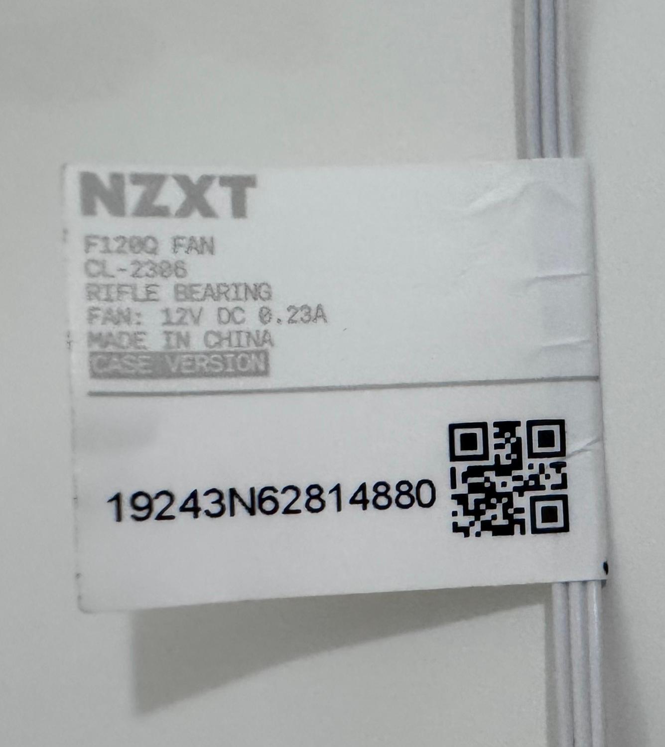 3x NZXT F120Q CL-2306 120mm Rifle Bearing White Fans