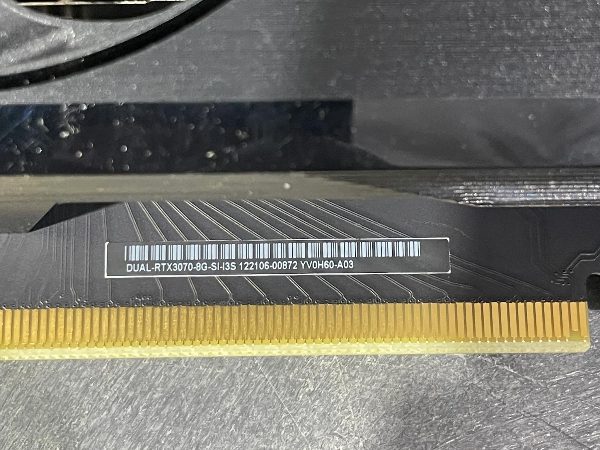 Asus RTX 3070 Dual SI 08G
