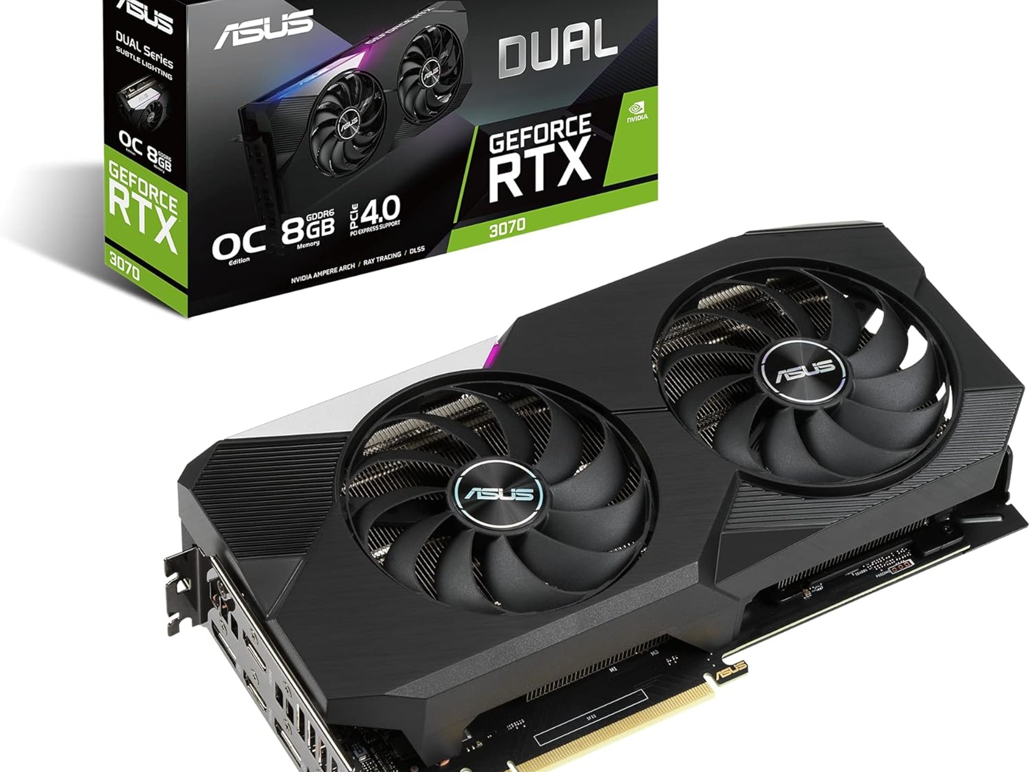 ASUS GeForce RTX 3070 Dual-Fan 8GB GDDR6 PCIe 4.0 Graphics Card