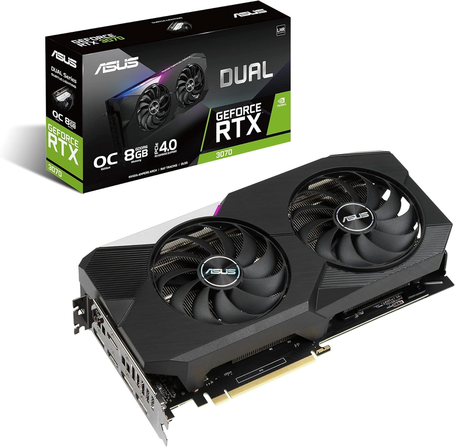 ASUS GeForce RTX 3070 Dual-Fan 8GB GDDR6 PCIe 4.0 Graphics Card