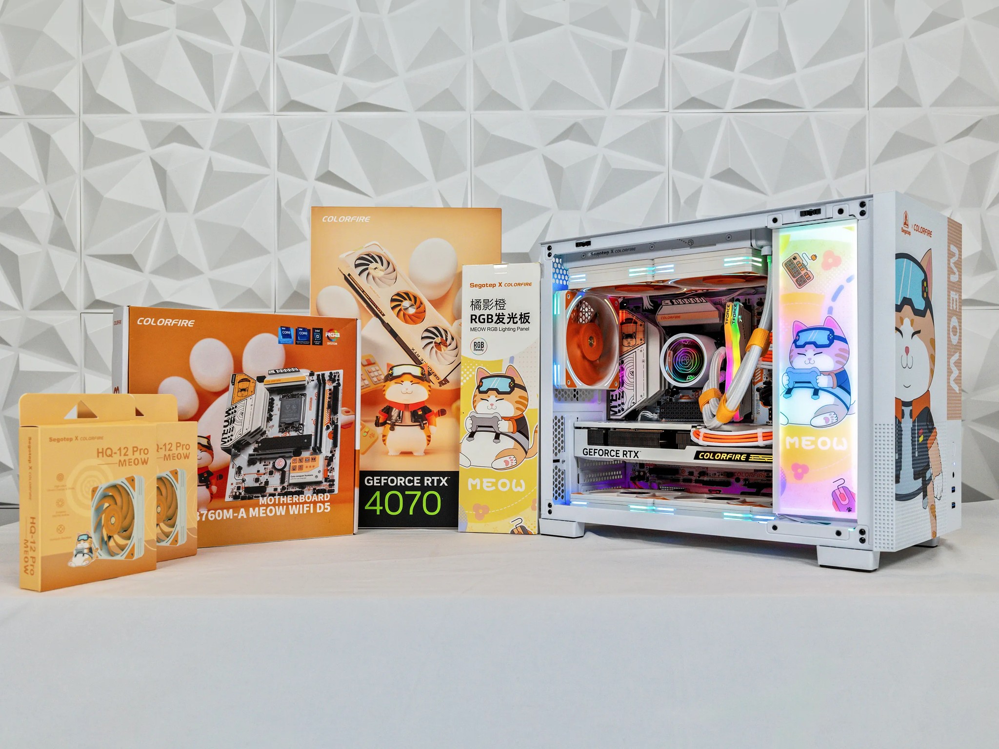 NextGenOEM Gaming PC GAMEOW i7-13700F 5.4GHz, RTX 4070 12GB, 2TB NVME SSD, 64GB RGB DDR5