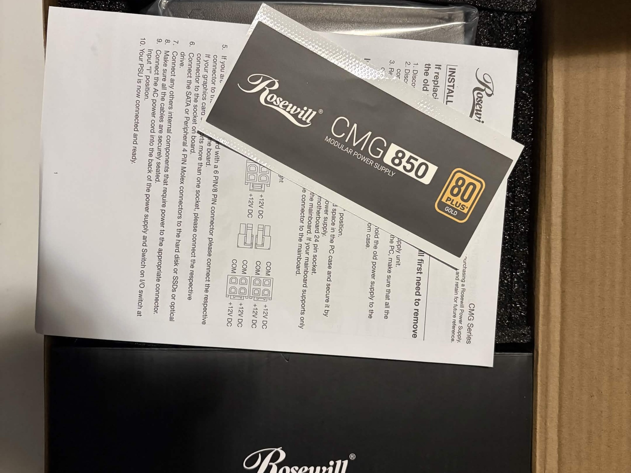 Rosewill CMG 850 Fully Modular Power Supply