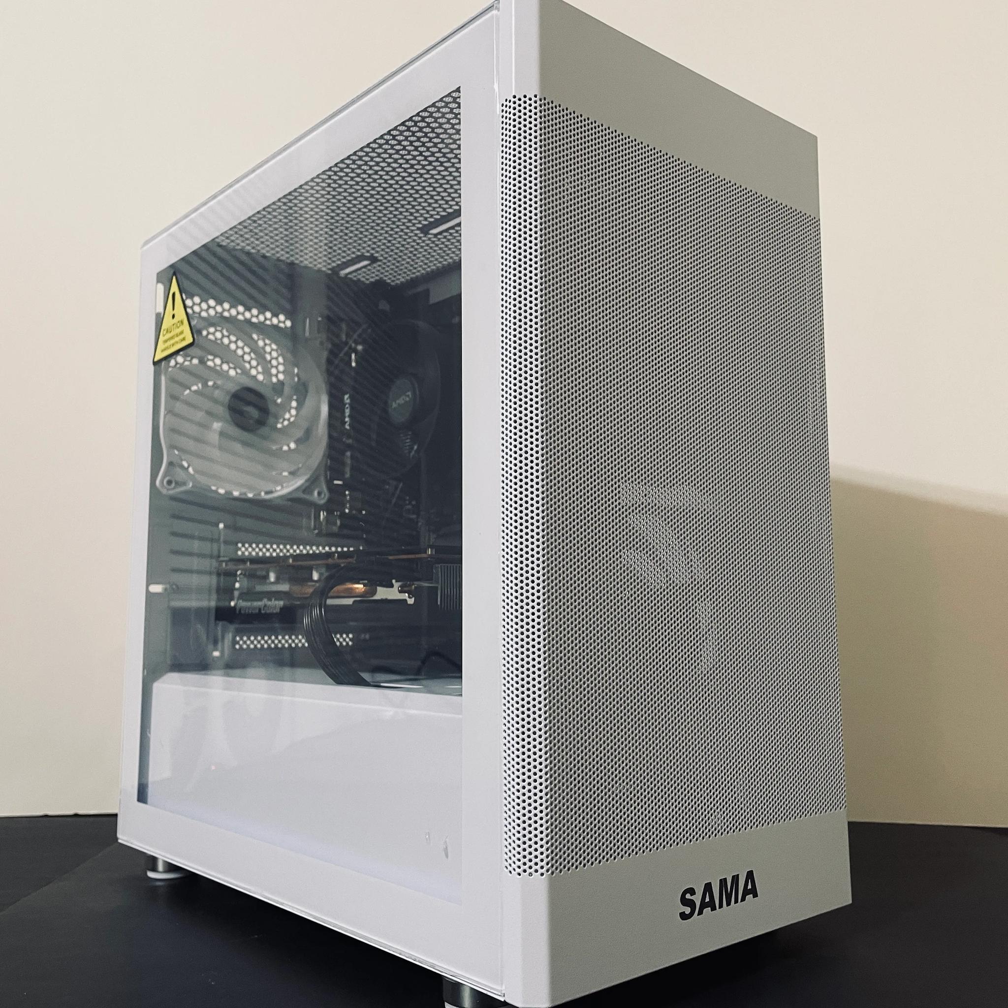 ⚡Best Value White Gaming PC - Ryzen 3 3100 ● 16GB RAM ● 1TB SSD - AMD RX 5600 XT 6GB