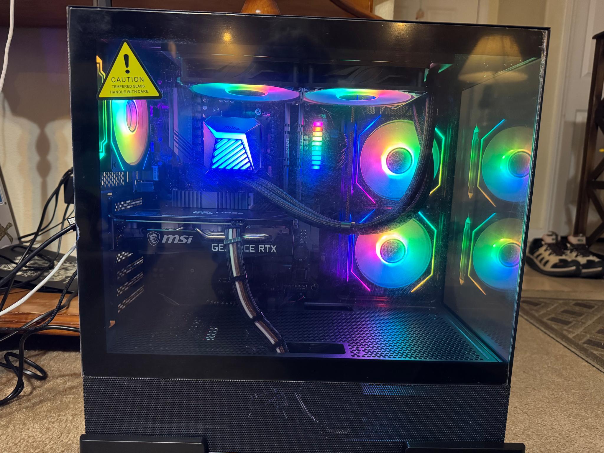 Rock solid AMD Ryzen 5 5500, RTX 3050, 32G MEM, 2 NVME (1TB each), AIO cooler, RGB. And much more.
