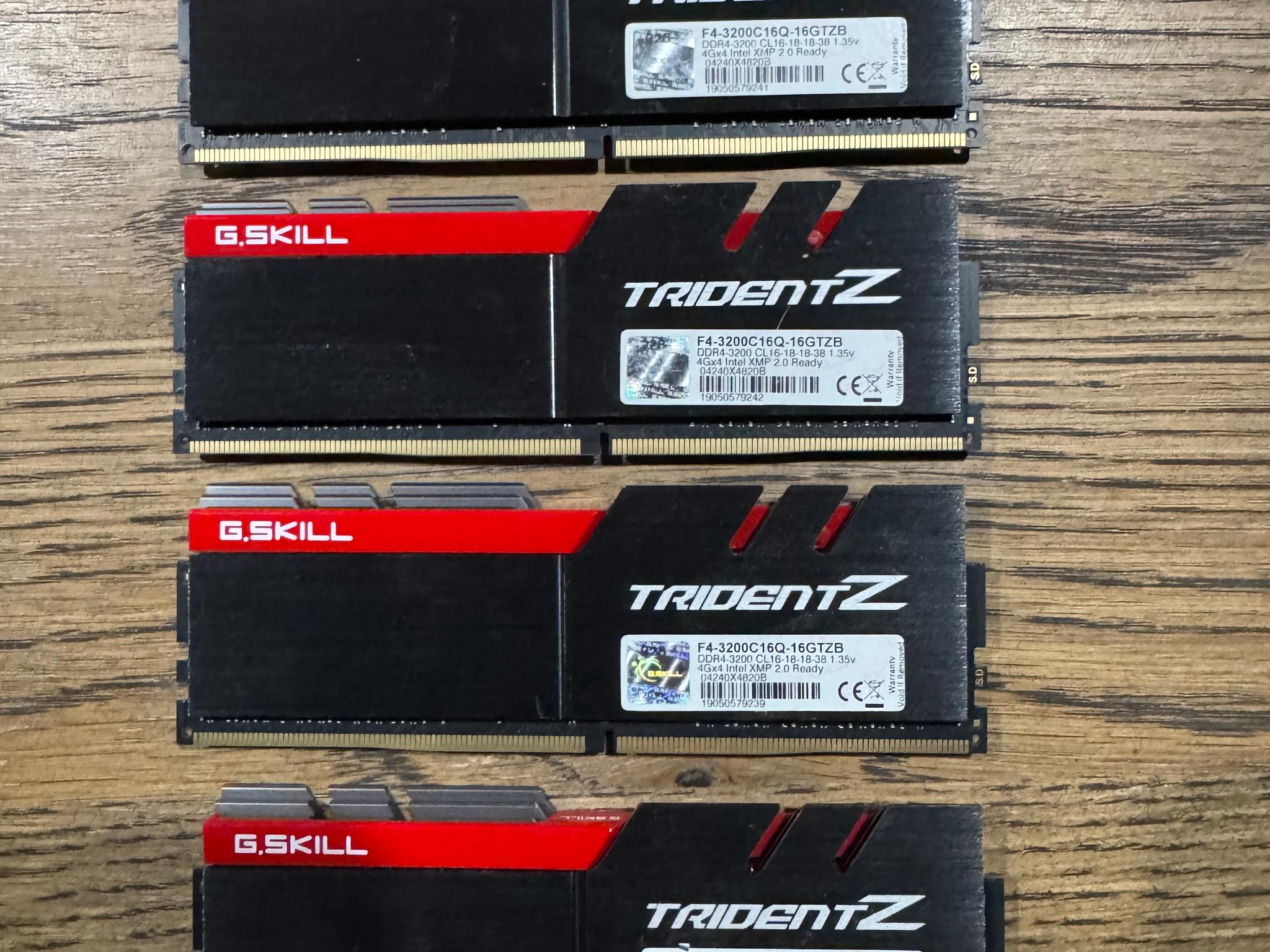 G.Skill Trident Z DDR4-3200 16GB 4x4 CL16