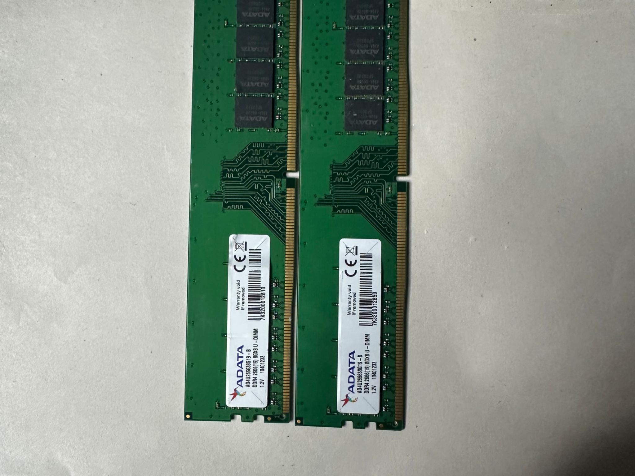 ADATA 16GB ( 2 x 8GB ) A02P24HC8T1-BTBS PC4-2400T UA0 DDR4 Desktop Memory RAM